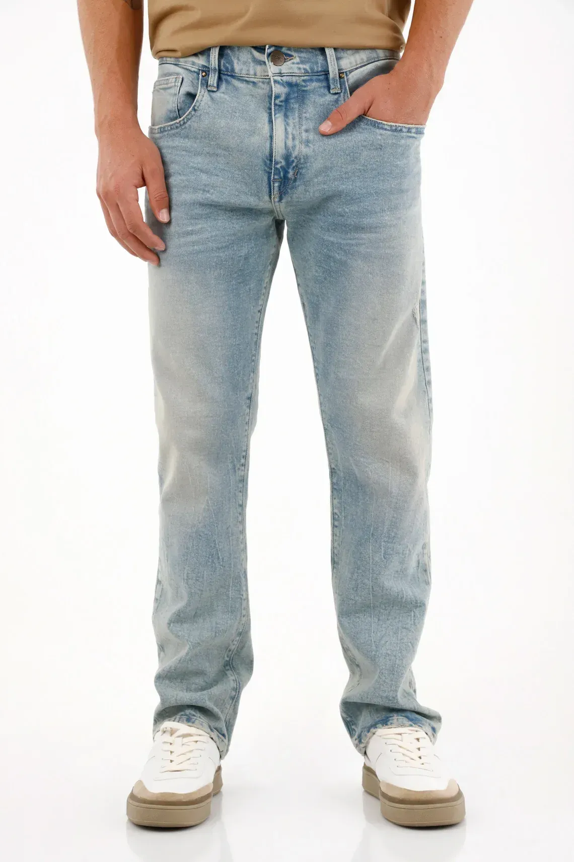 Jean Recto cinco bolsillos azul para hombre