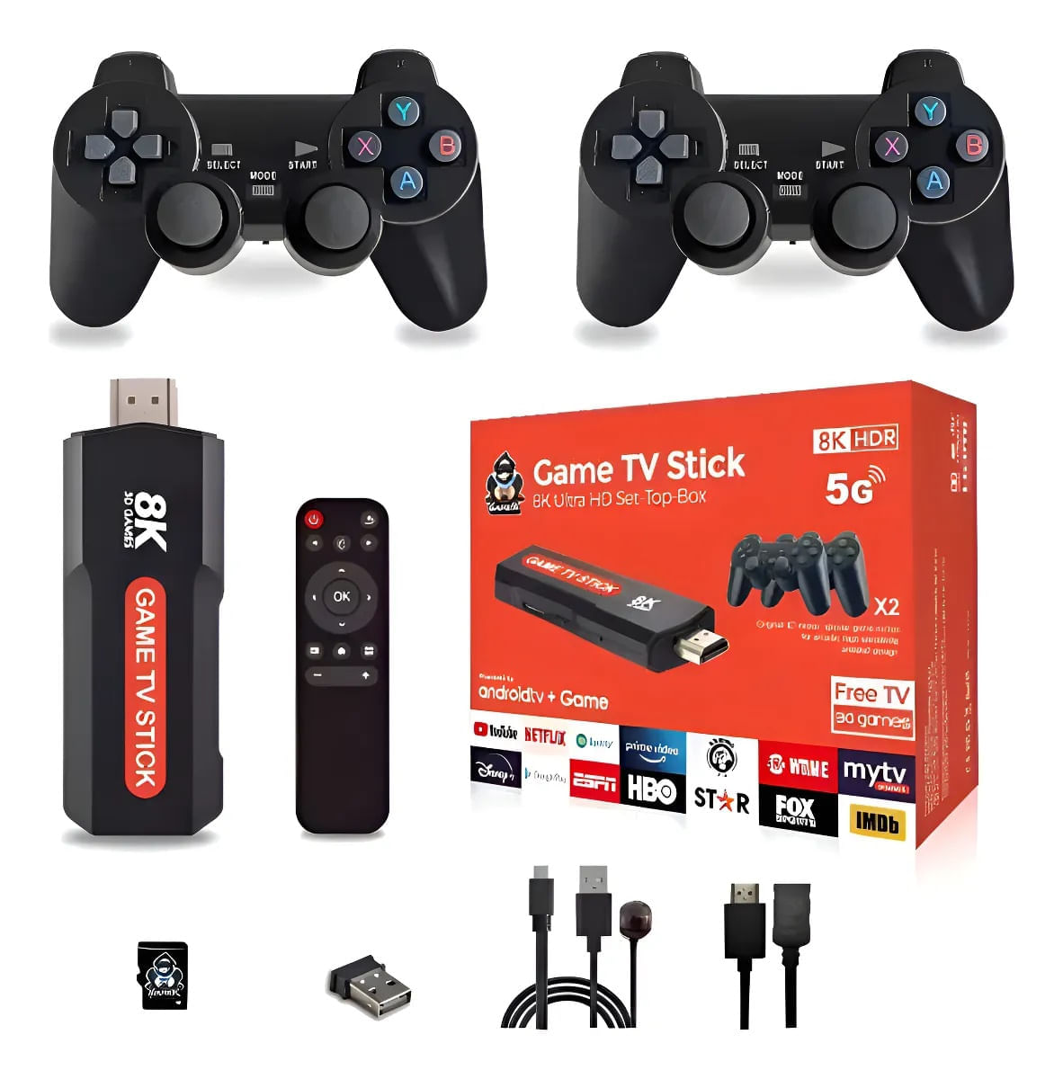 Consola De Juegos Y Convertidor Smart Tv 2 En 1 Inalambrica