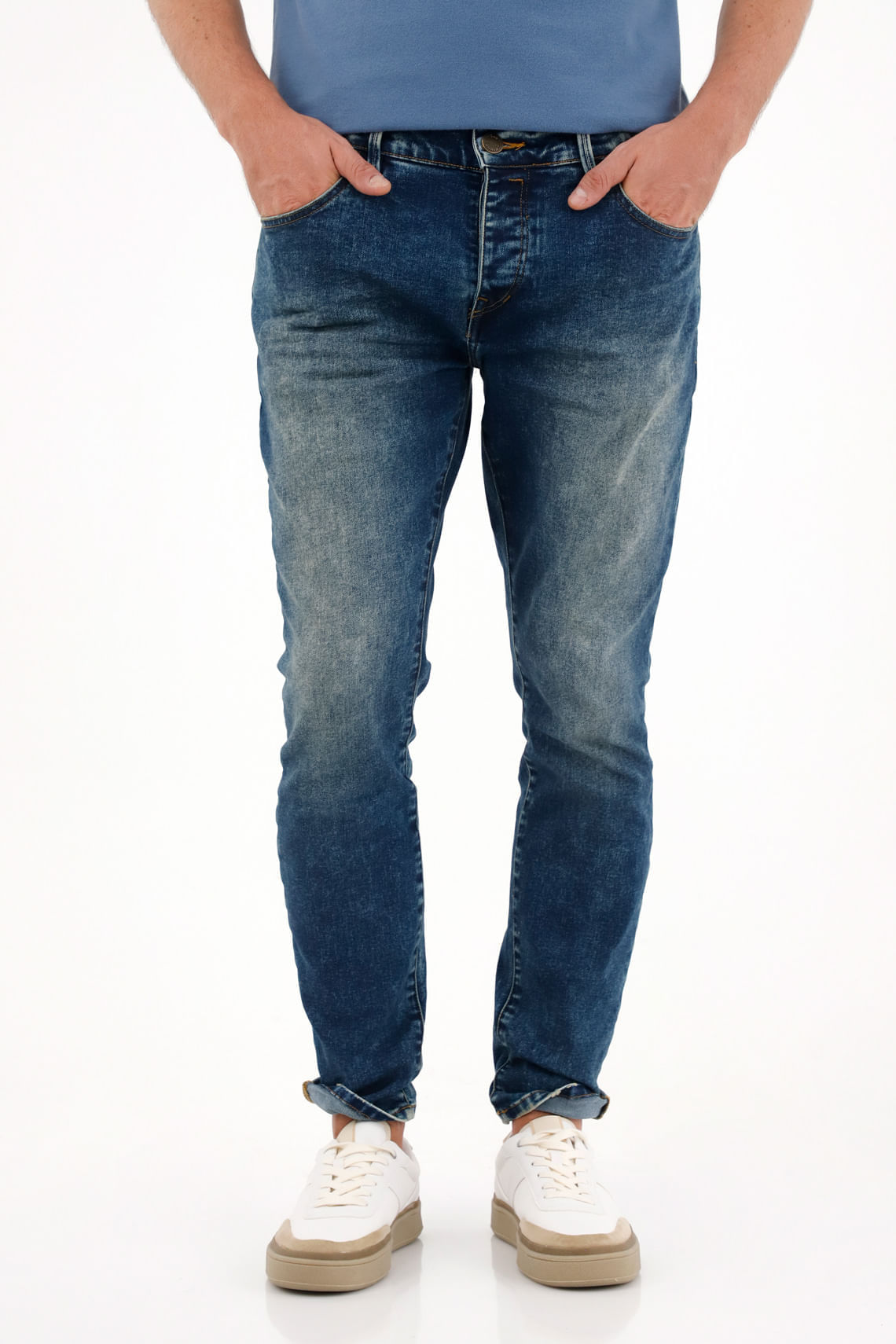 Jean Skinny tono azul oscuro para hombre