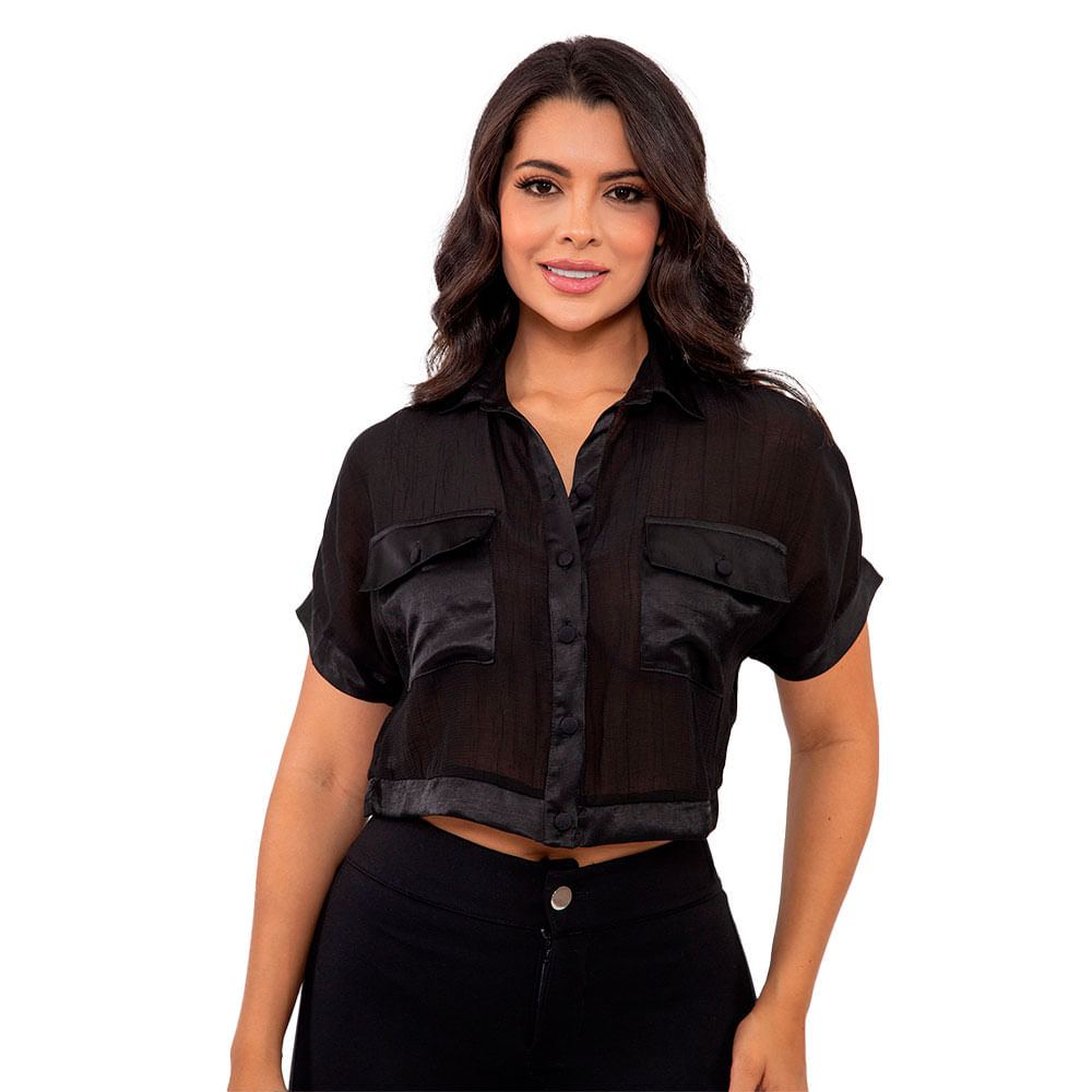 BLUSA INVERZA MUJER 73816 NEGRO