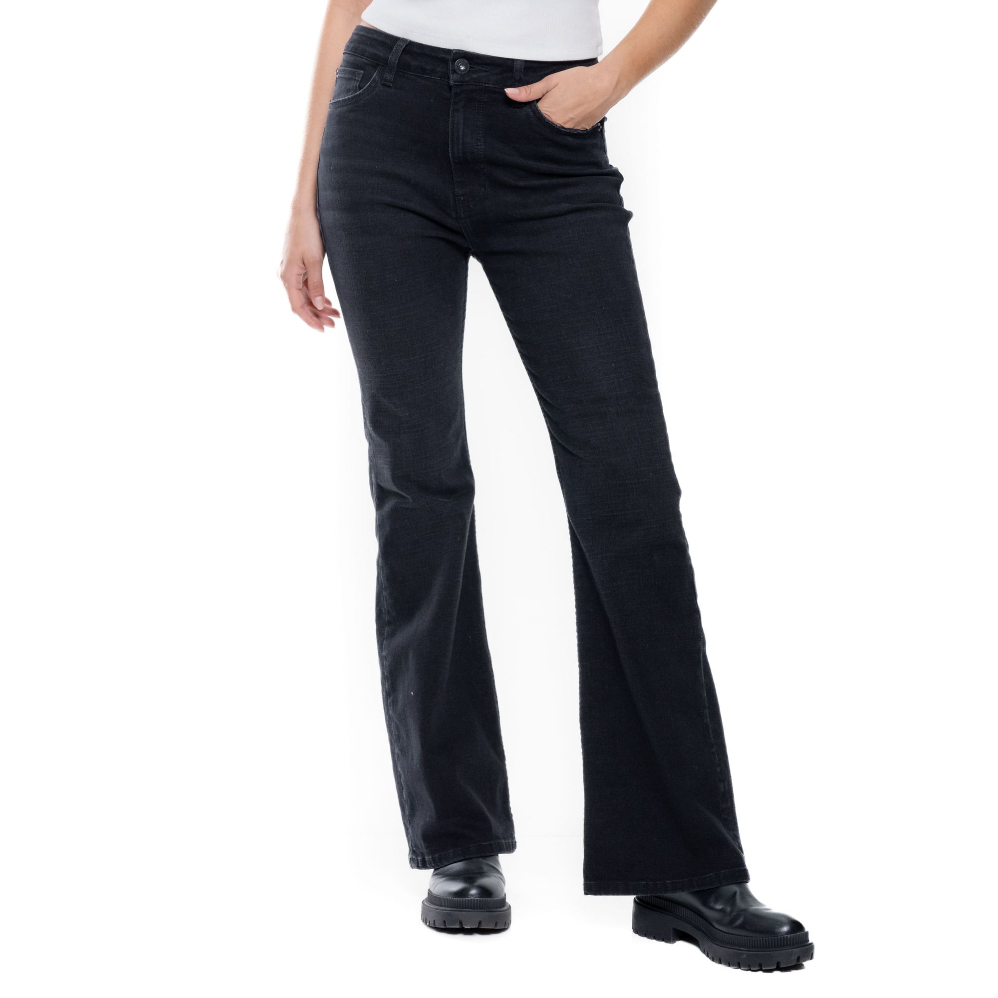 Black Denim Flare Fit Jeans