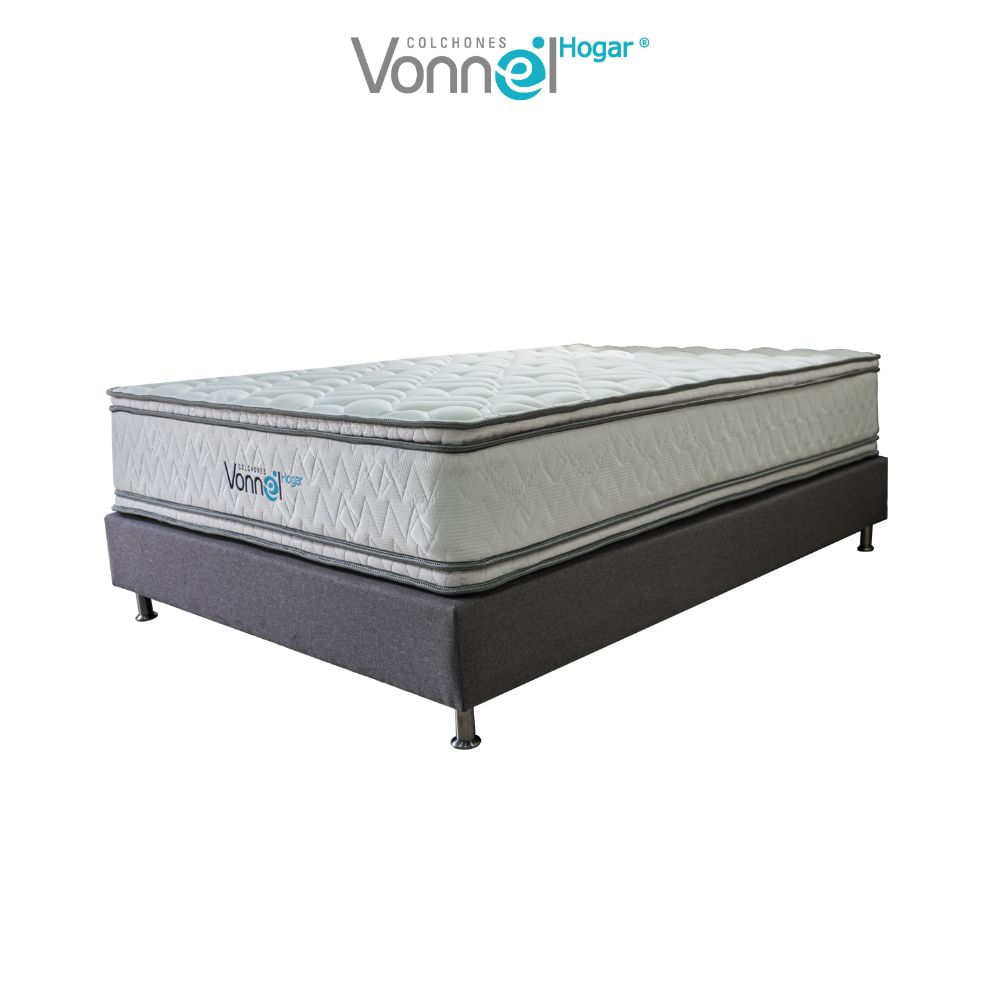 Combo Colchón + Base cama marca VONNEL Queen (160 X 190 Cm ) Resortado Special Pillow