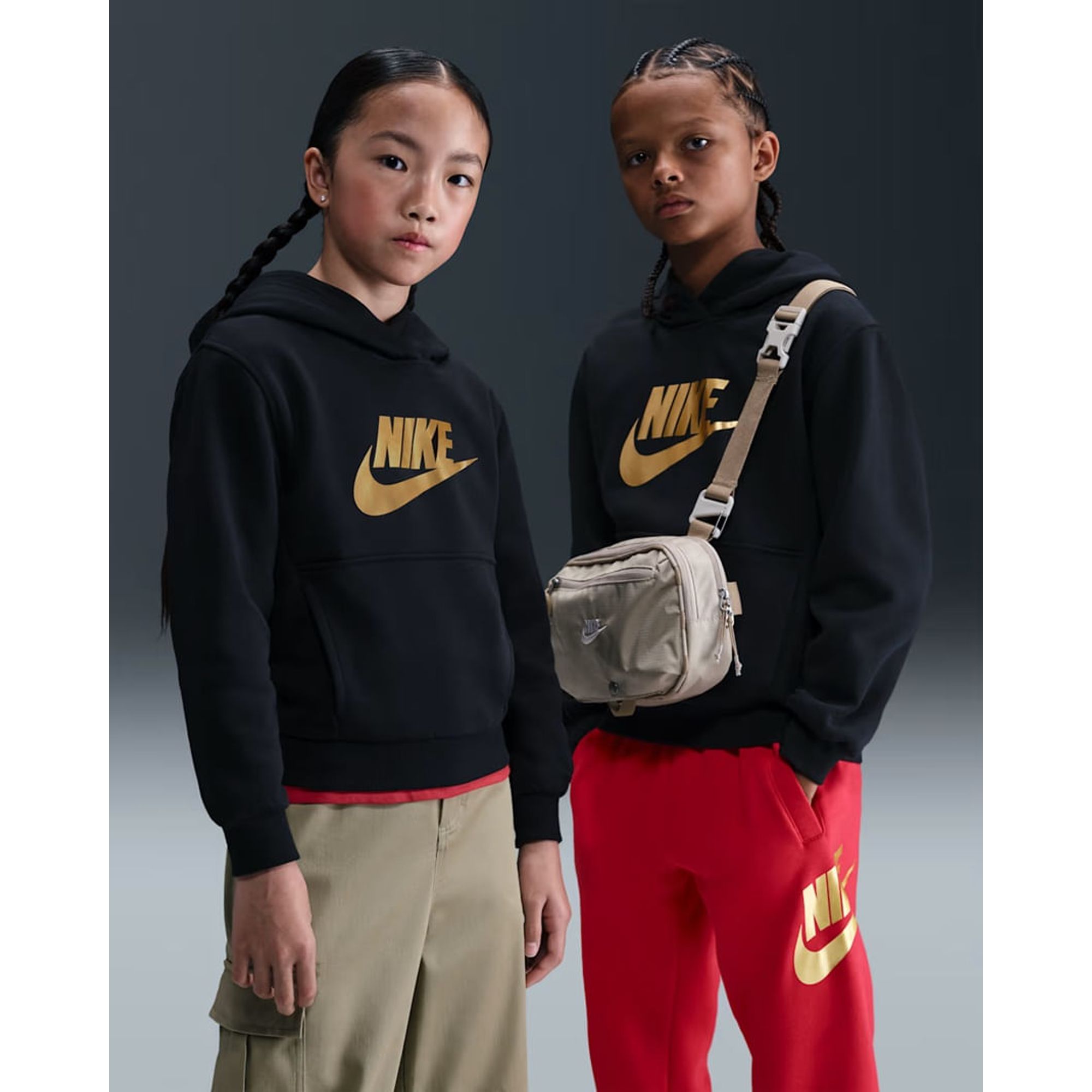 Hoodie Nike Nino NSW Club FLC IH2874-010 Negro Casual