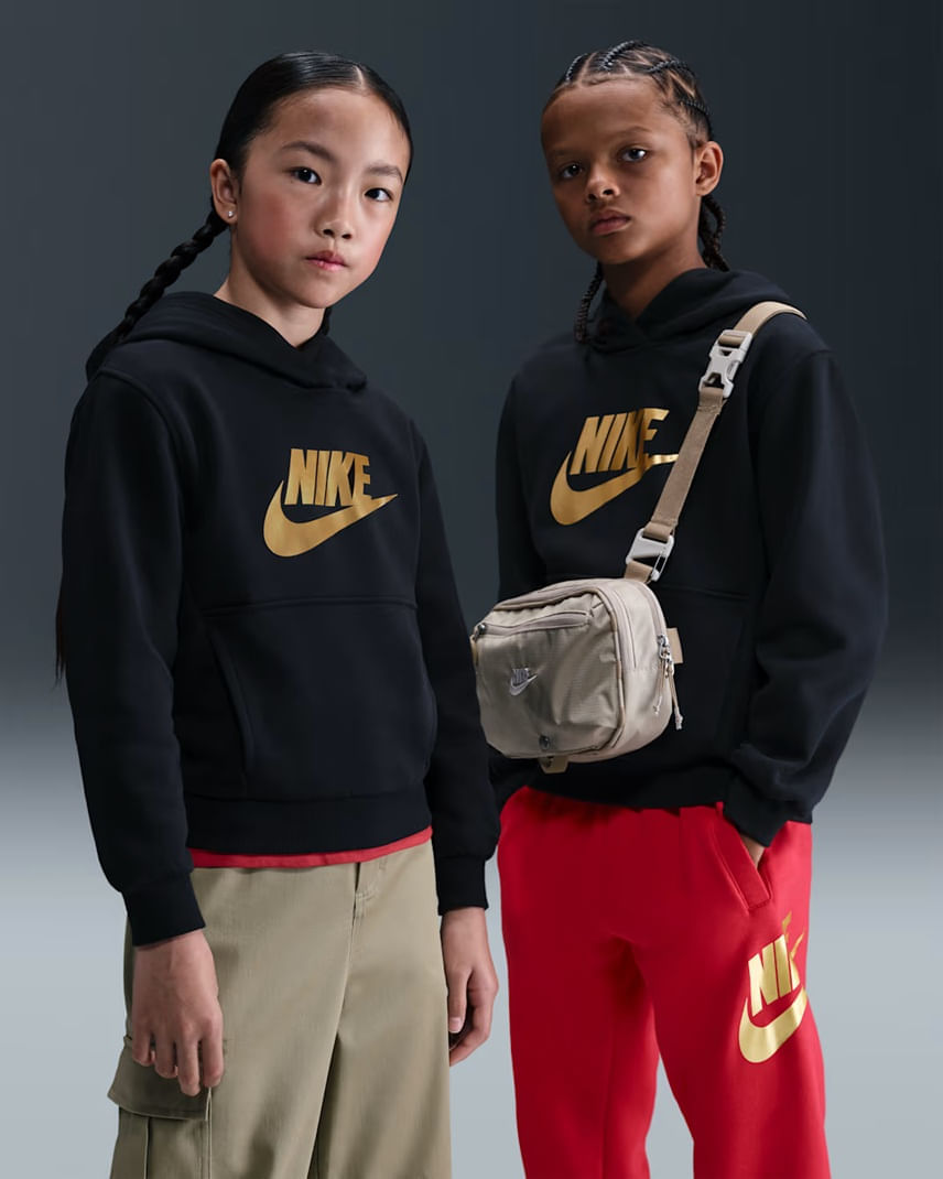 Hoodie Nike Nino NSW Club FLC IH2874-010 Negro Casual