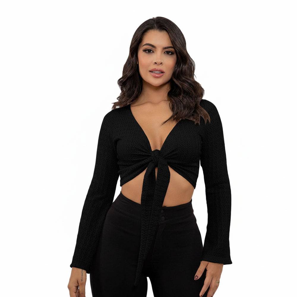 BLUSA INVERZA MUJER 20529 NEGRO