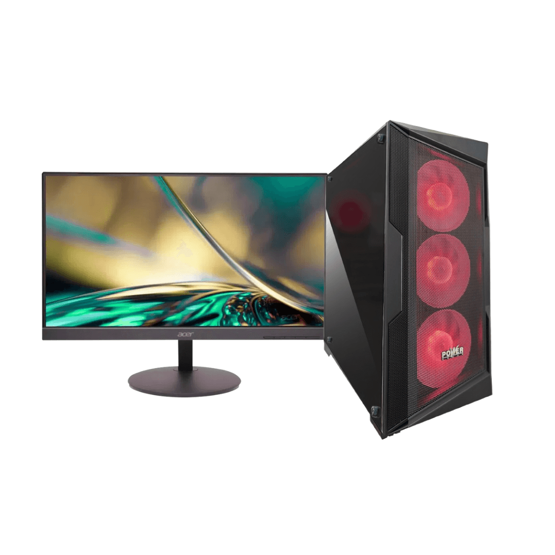 Computador GAMER AMD Ryzen 7 8700F 9060Xt 8Gb 16Gb 512Gb - Monitor Acer 21.5