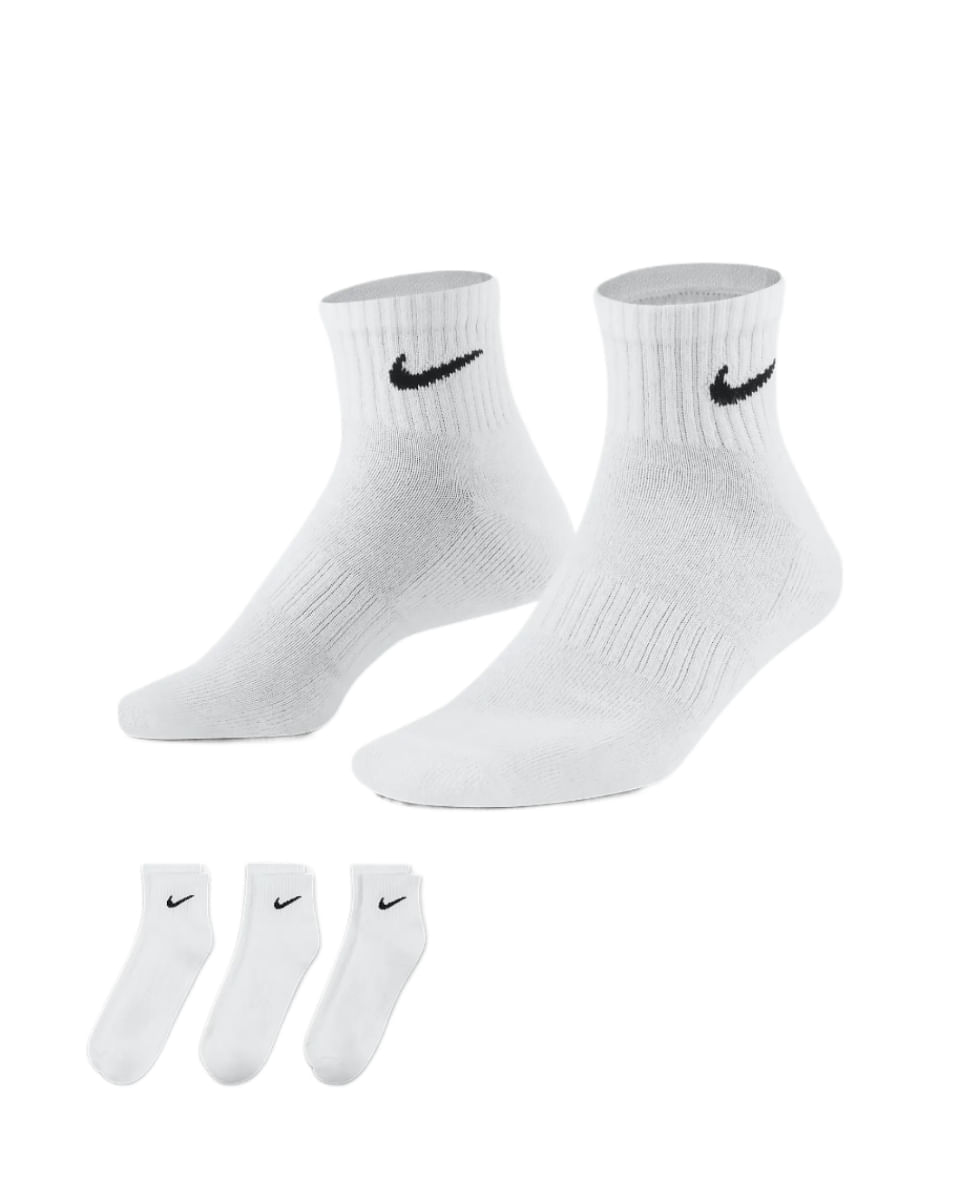 Medias Nike Hombre Everyday Cushioned De Entrenamiento Al Tobillo 3 Pares SX7667-100