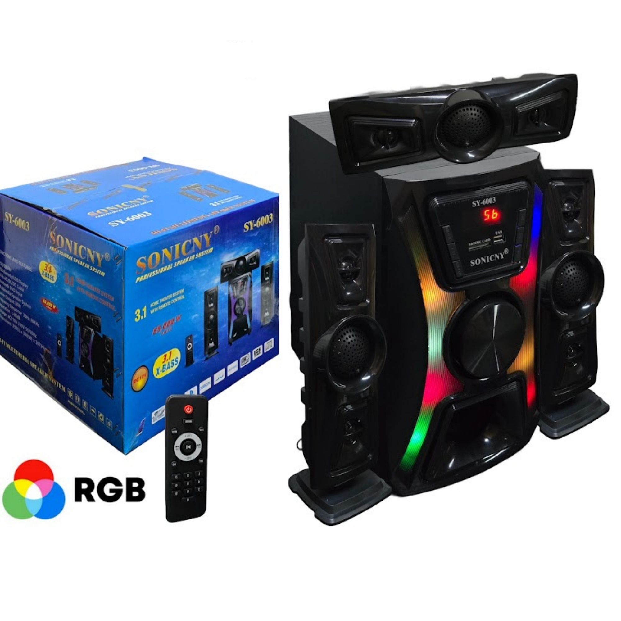 Parlante Ciné En Casa Parlante Profesional  Bluetooth USB SD FM AUX