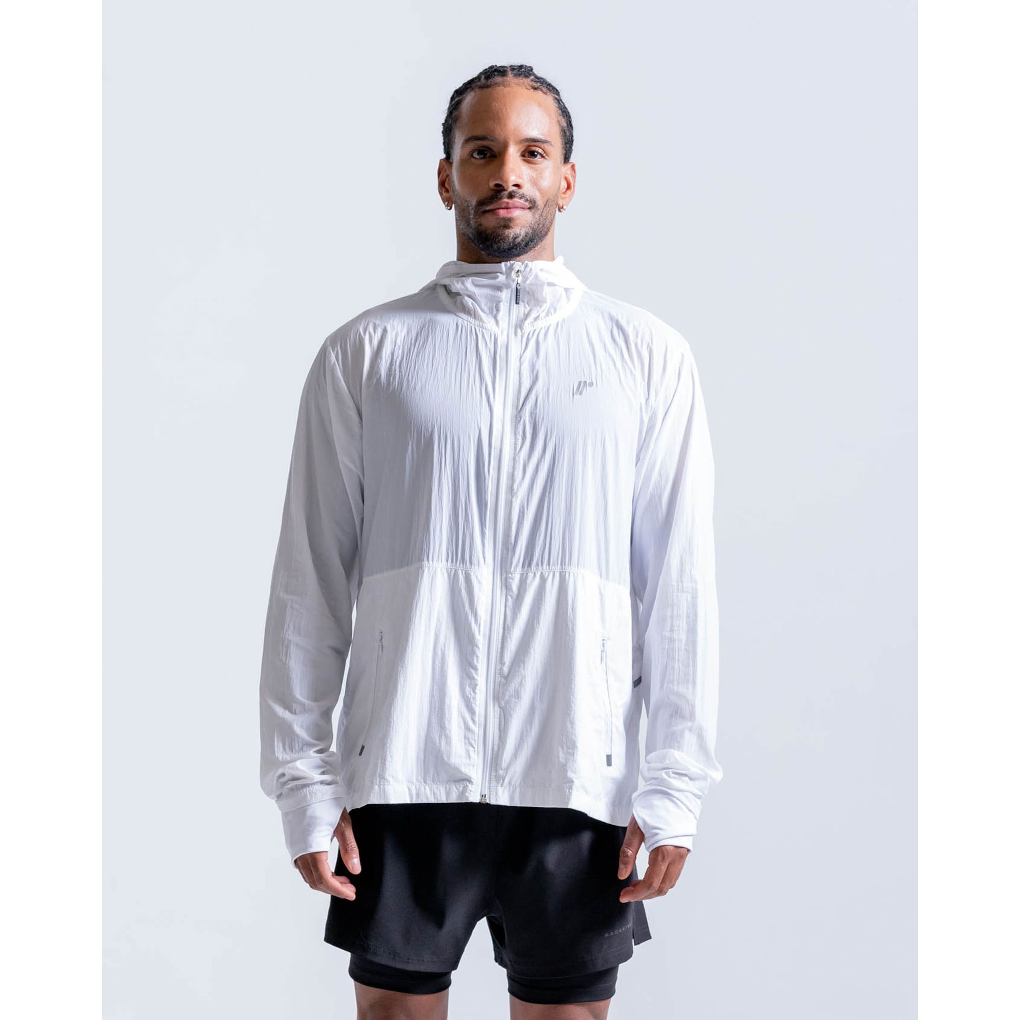 Chaqueta Vento Rompeviento Ultra Liviana,  Color Blanco Para Hombre