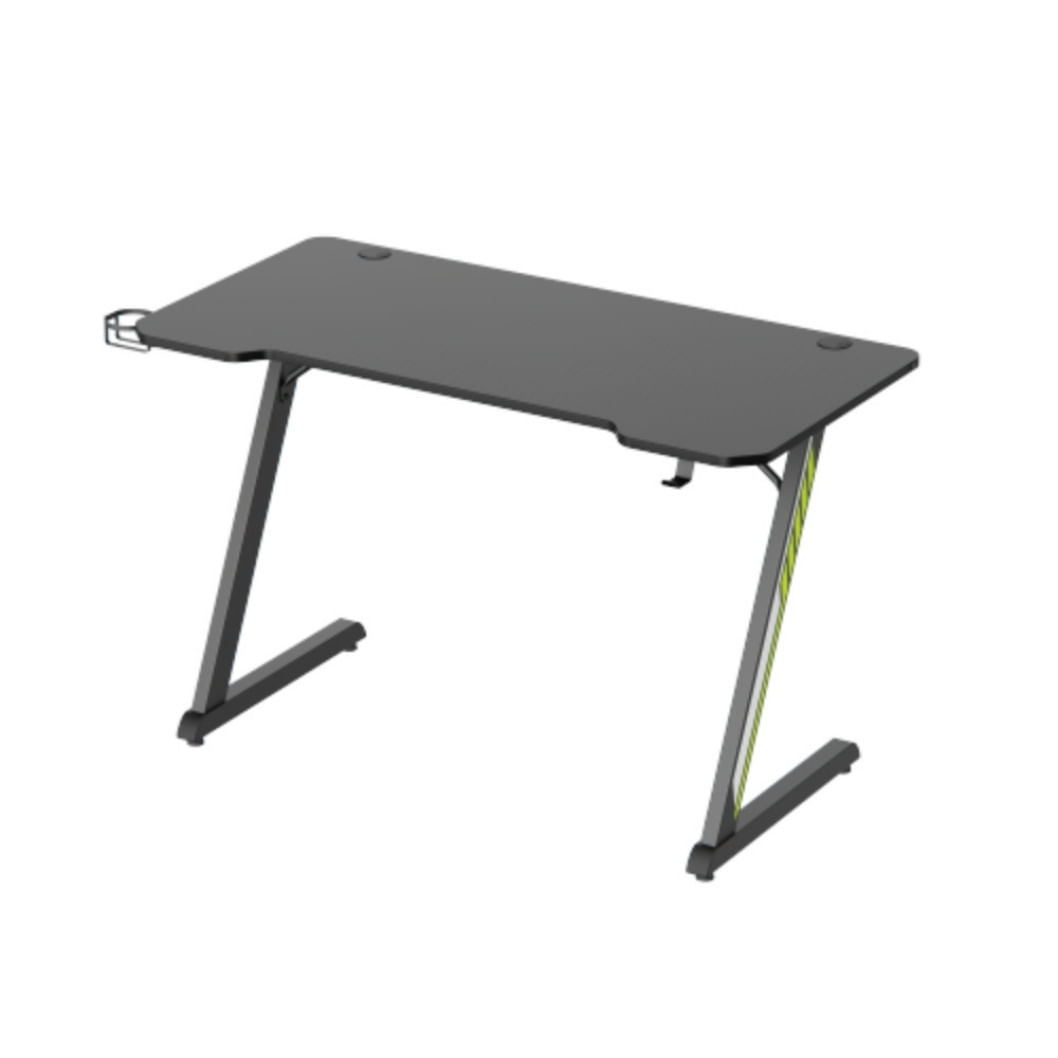 Escritorio Gamer TechGo MPCG-07 Diseño Z Superficie Texturizada 120cm*60cm Portavasos Soporte Diadema