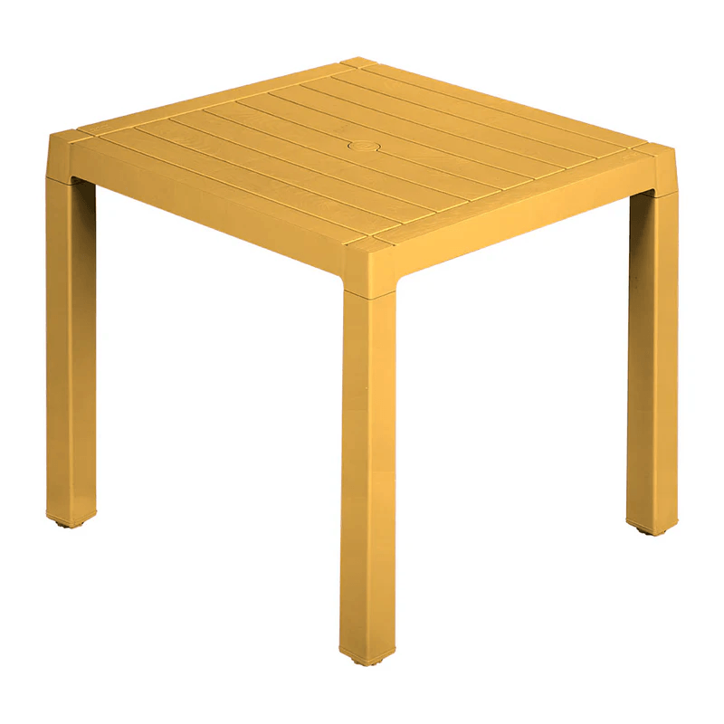 Mesa Plástica Barú Cuadrada Amarilla