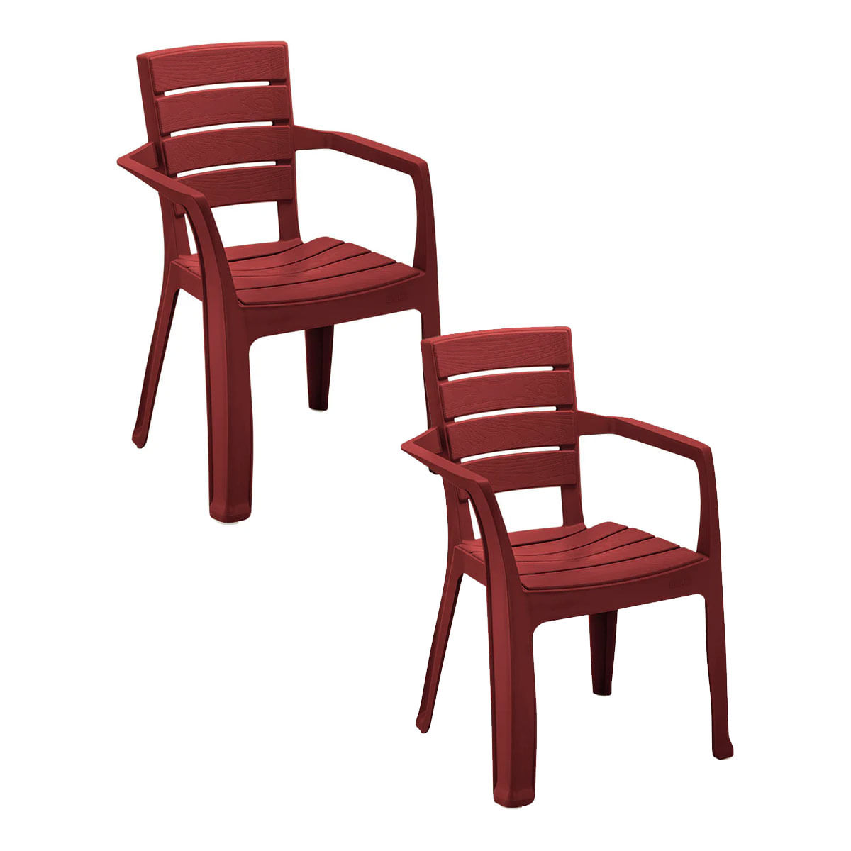Silla Barú Con Brazos Rojo RIMAX X 2 Unid