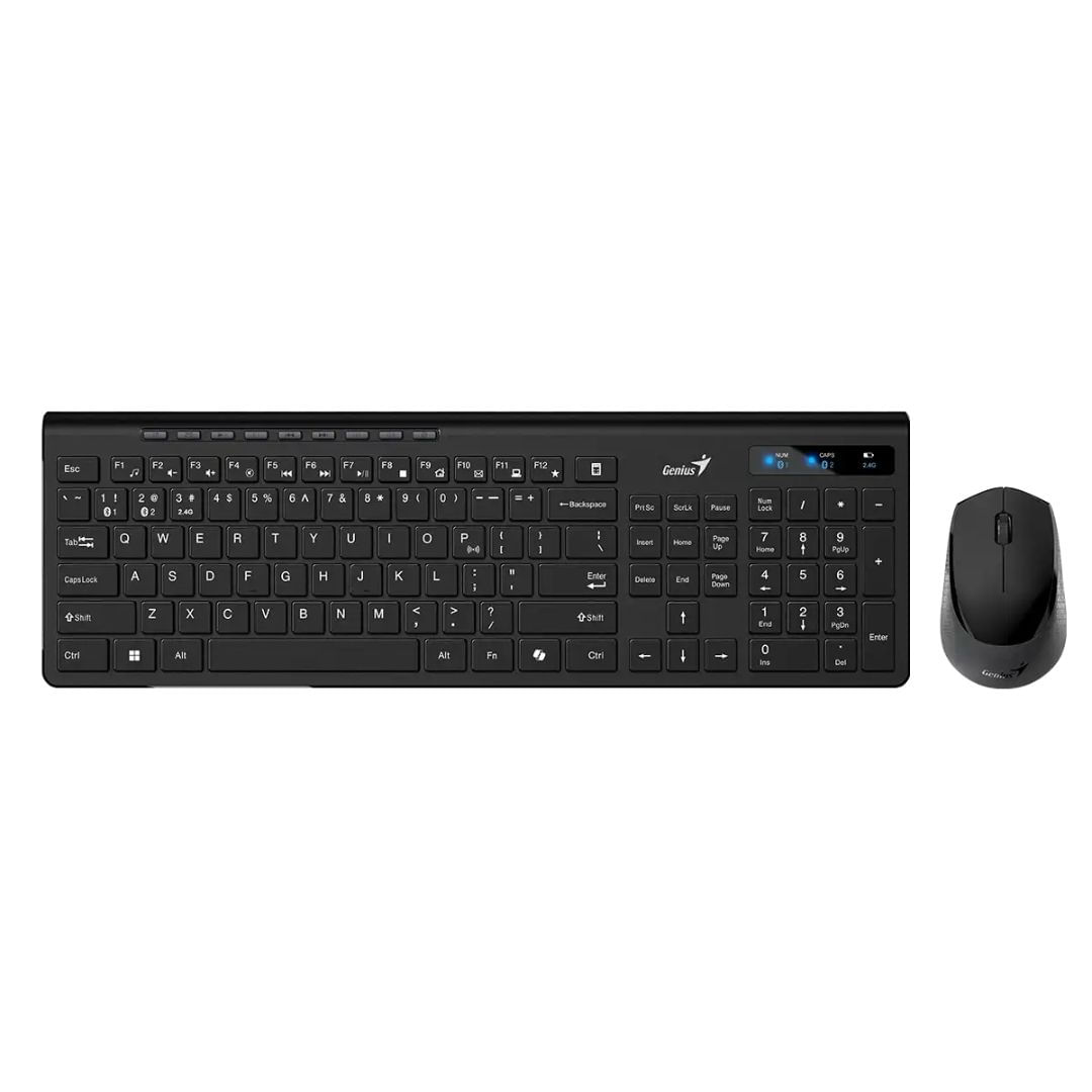 Combo Teclado + Mouse Genius SlimStar 8230 inalámbrico -Negro