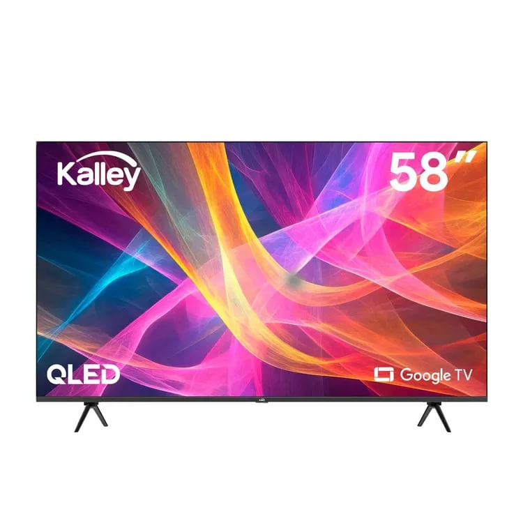 Televisores Kalley TV KALLEY 58" Pulgadas 149 cm 58GQ400A 4K UHD QLED Smart TV Google