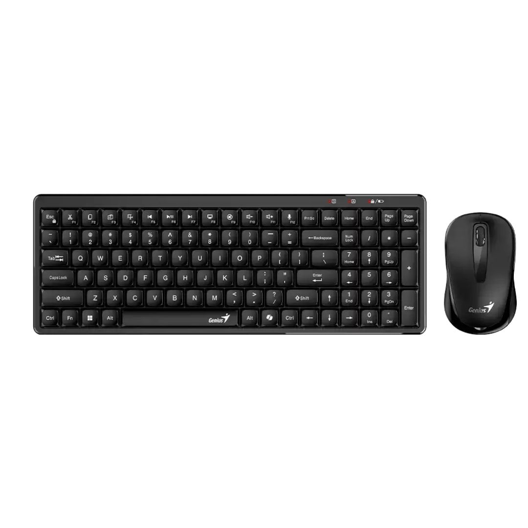 Combo teclado + mouse Genius inalámbrico Luxemate Q8100 -Negro