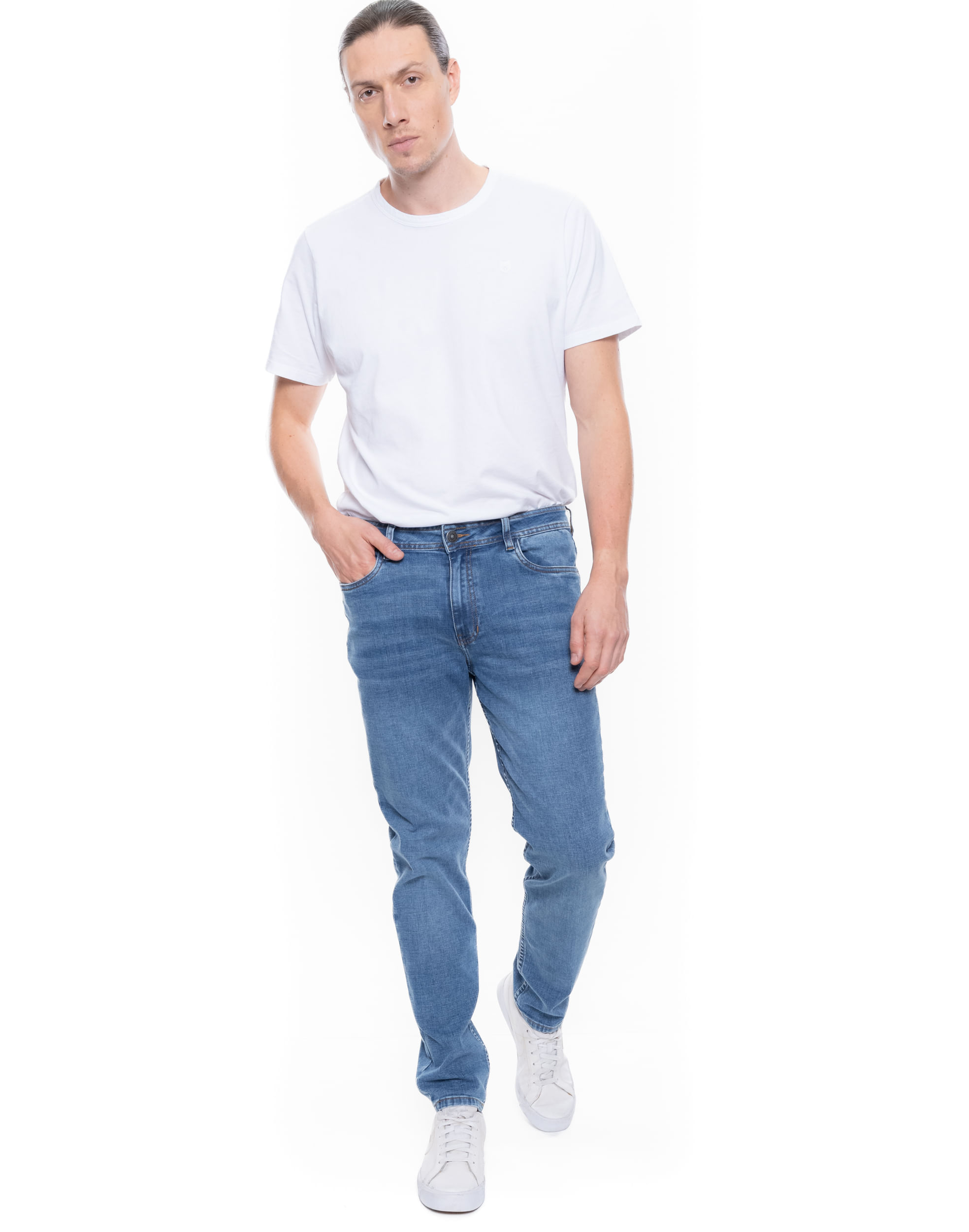 Brixton/Slim Fit Jeans Tono Medio