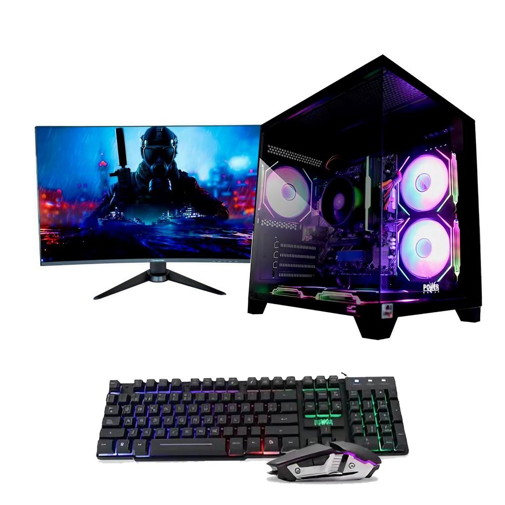 Computador Gamer PowerGroup Monitor Curvo 32 Pulgadas 165HZ Procesador AMD RYZEN 5 5600GT 32GB RGB&nbsp; SSD m.2 500GB Sistema Operativo Windows PREINSTALA