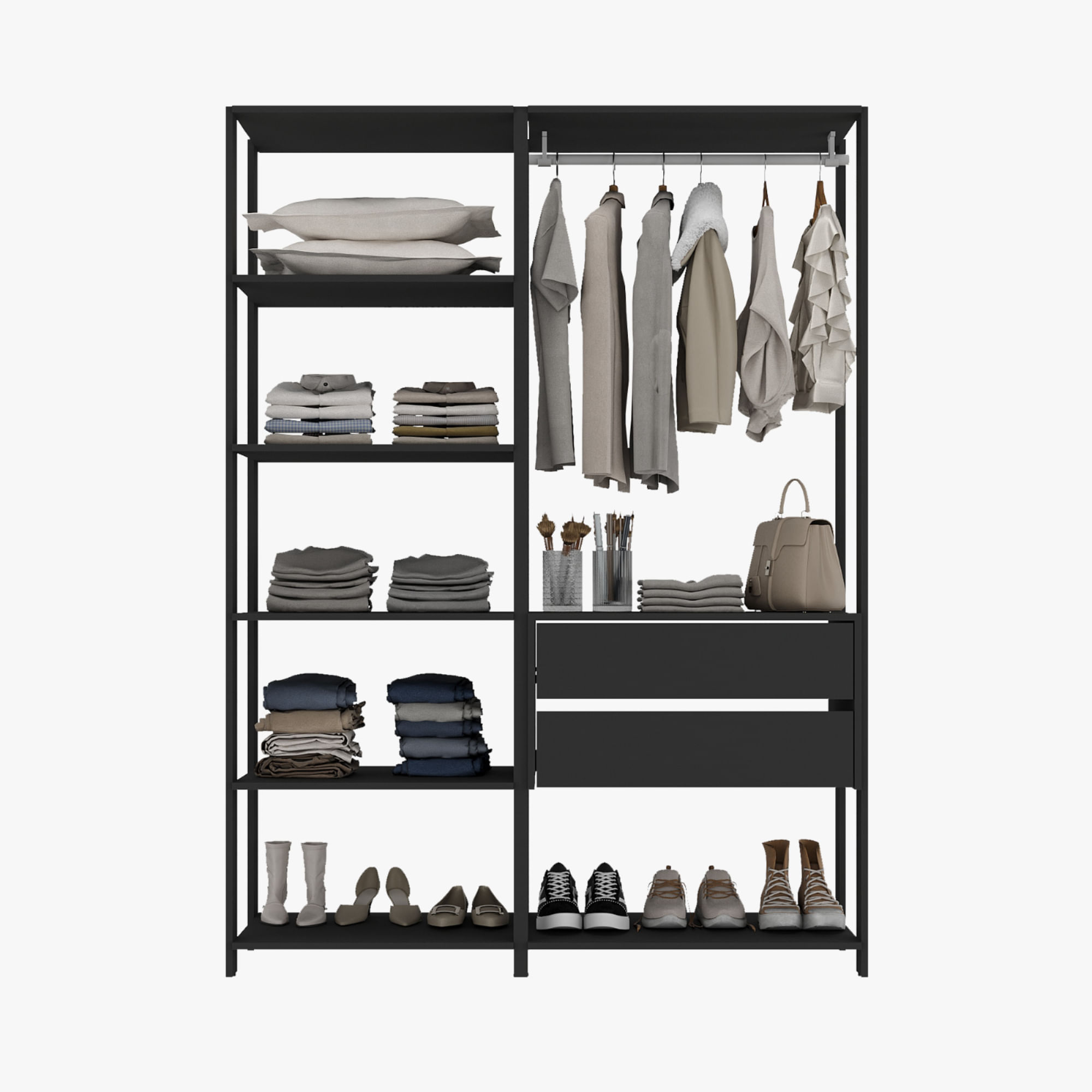 Closet Abierto Negro