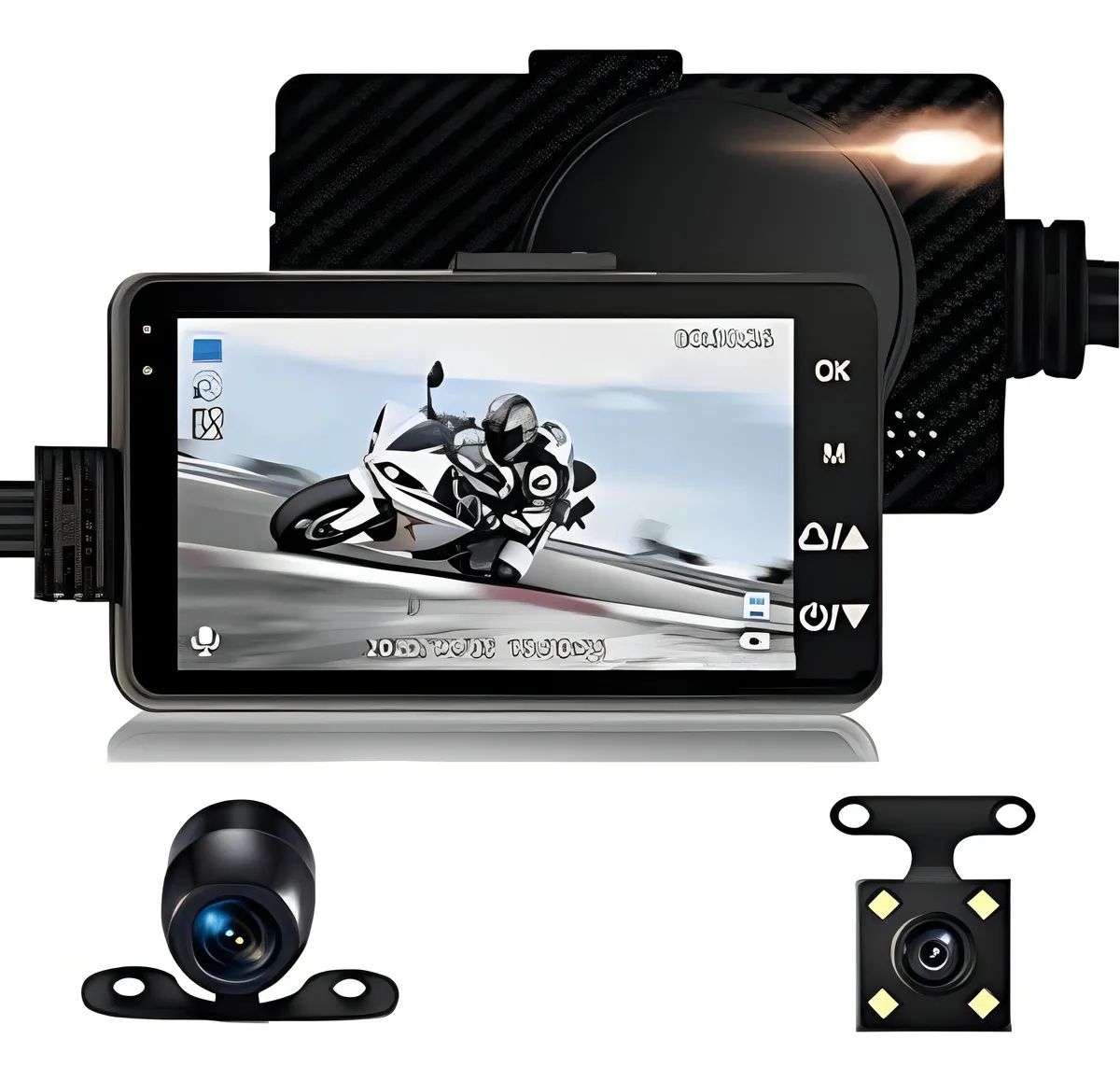 Camara Para Moto Doble Lente 1080P | Resistente Al Agua