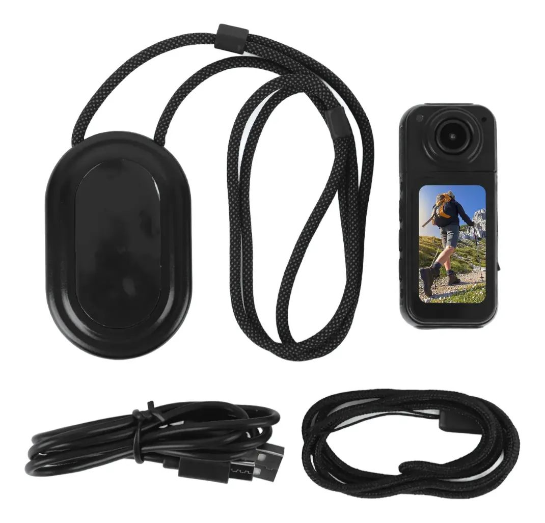 Cámara Mini Tipo Pulgar 2.7K – Doble Cámara con Pantalla HD