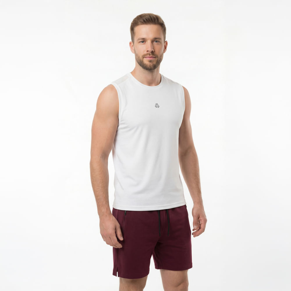 Camiseta deportiva manga sisa para hombre