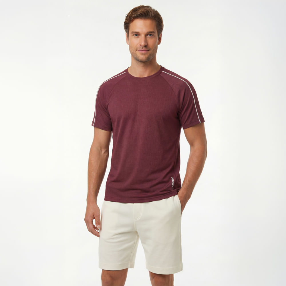 Camiseta deportiva manga raglán para hombre