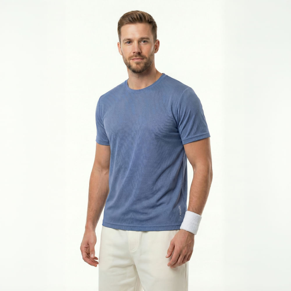 Camiseta deportiva azul para hombre