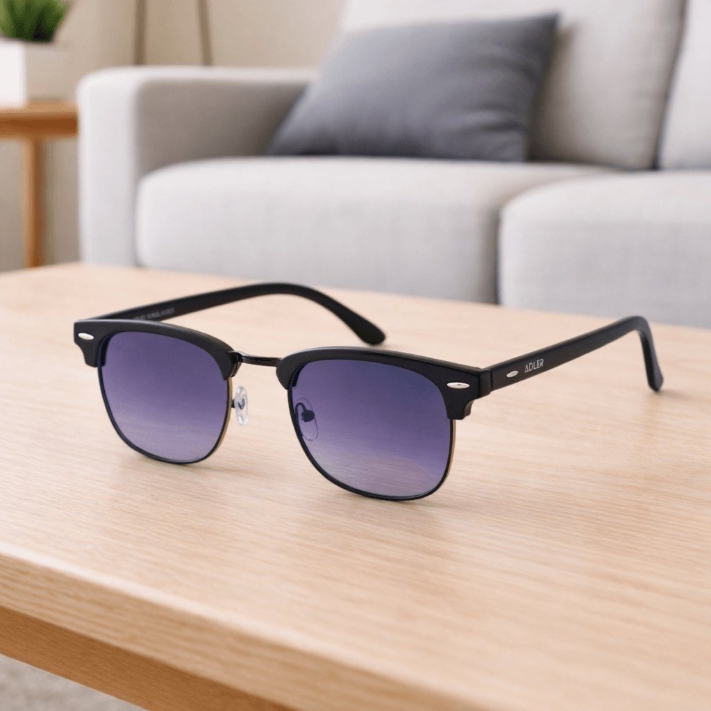 Gafas Polarizadas Adler UV400 Protección Total, Visión Nítida y Sin Reflejos Ref. 843 Negro Azul