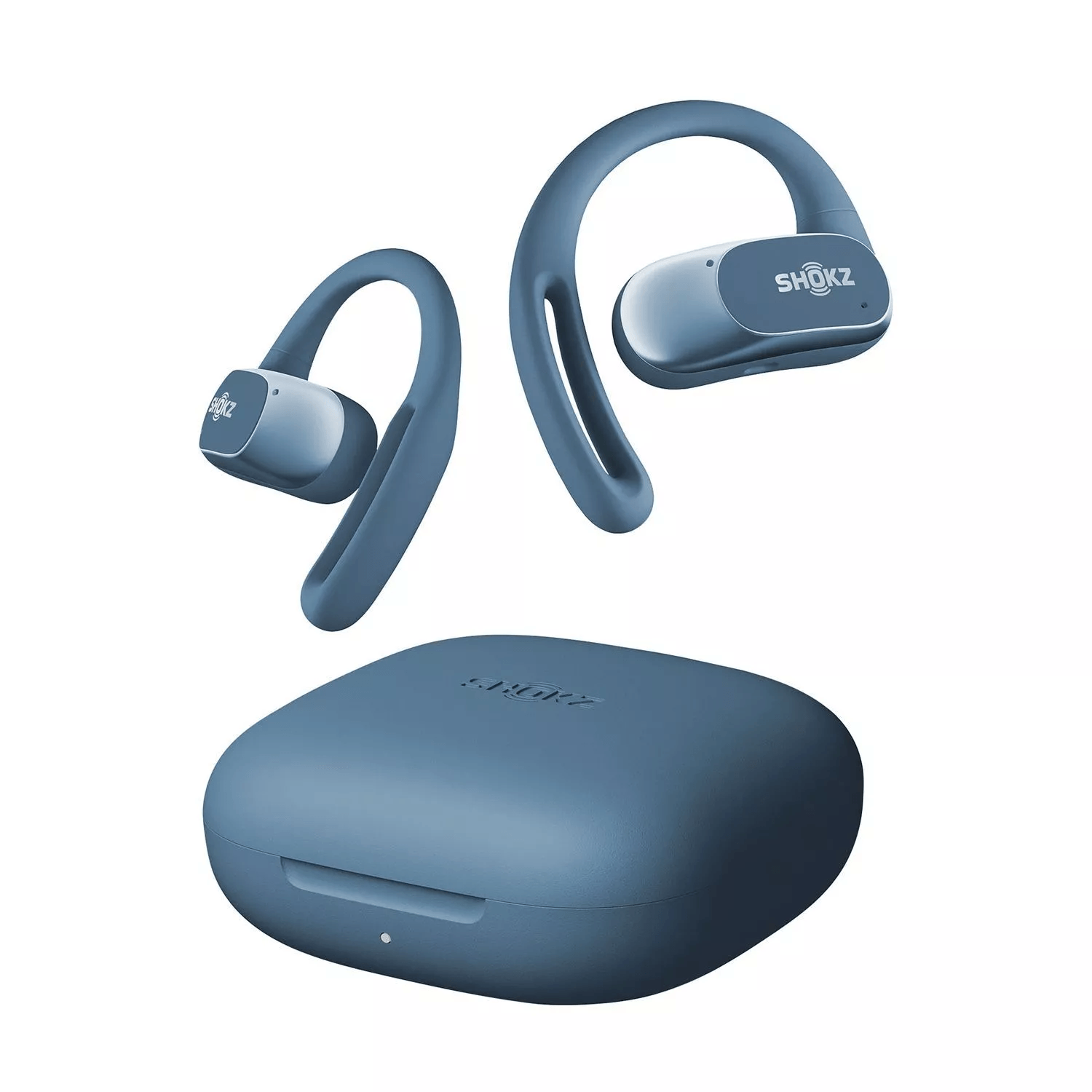Auriculares Shokz OpenFit Air Azul Conduccion Osea Estilo Open-Ear Cuatro Microfonos