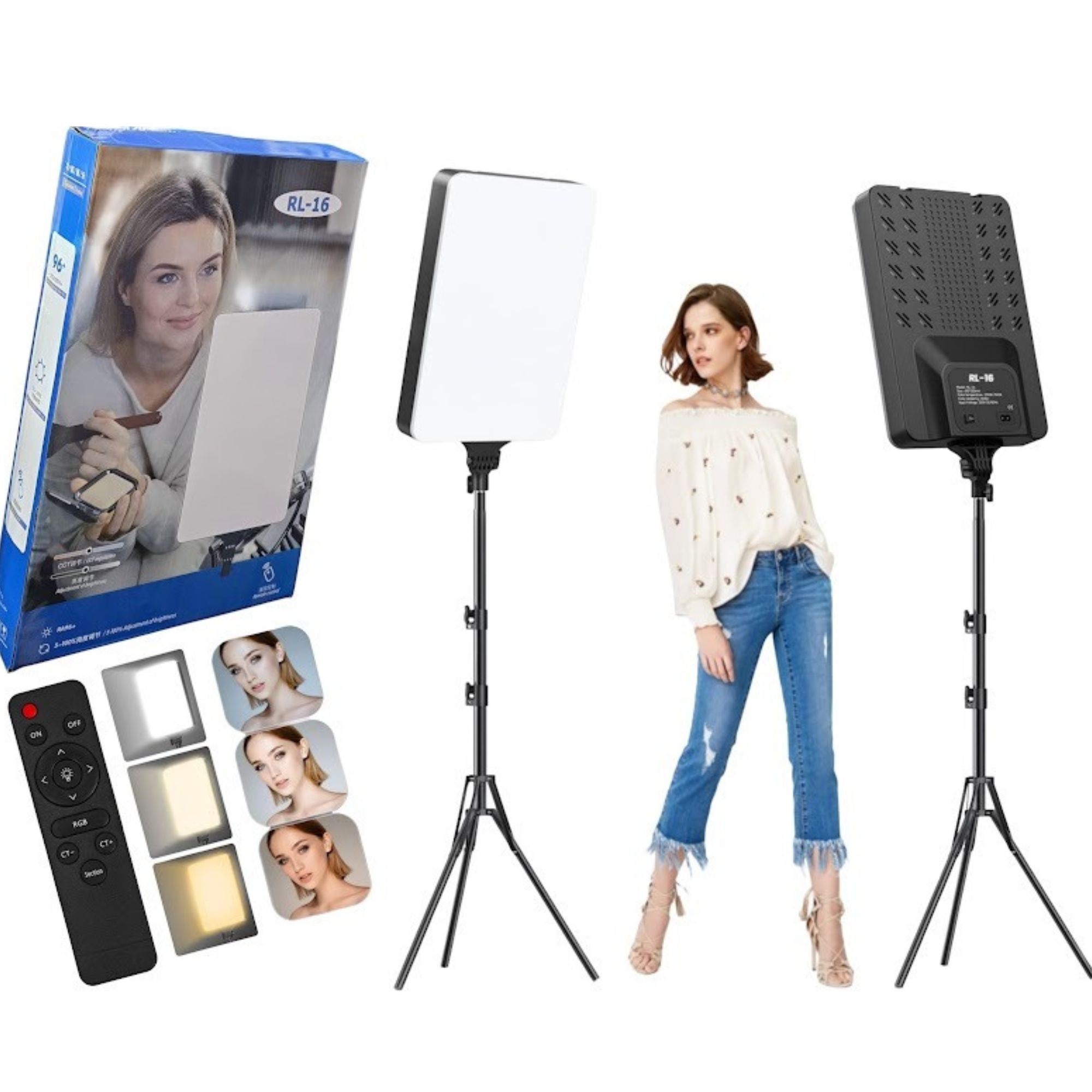 Panel De Luz Para Fotografia Con Brillo Panel De Luz Led + Tripode Panel De Luz Profesional
