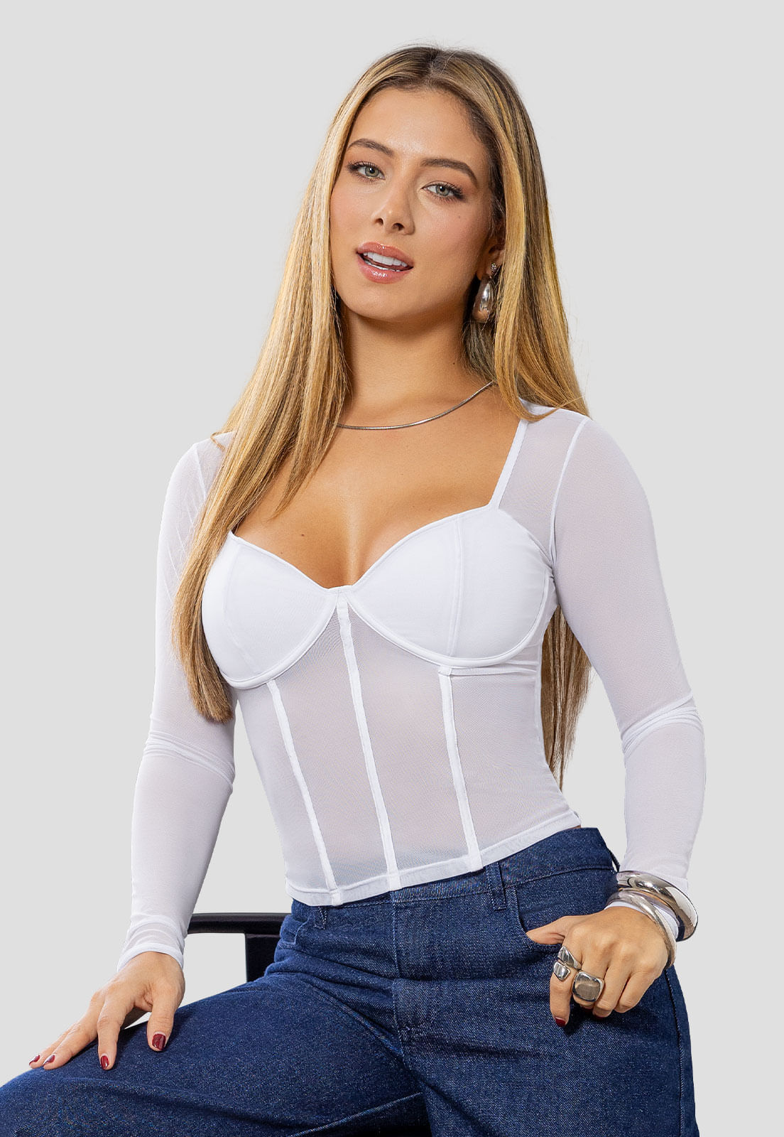 Blusa Mujer Blanco Mp 113746