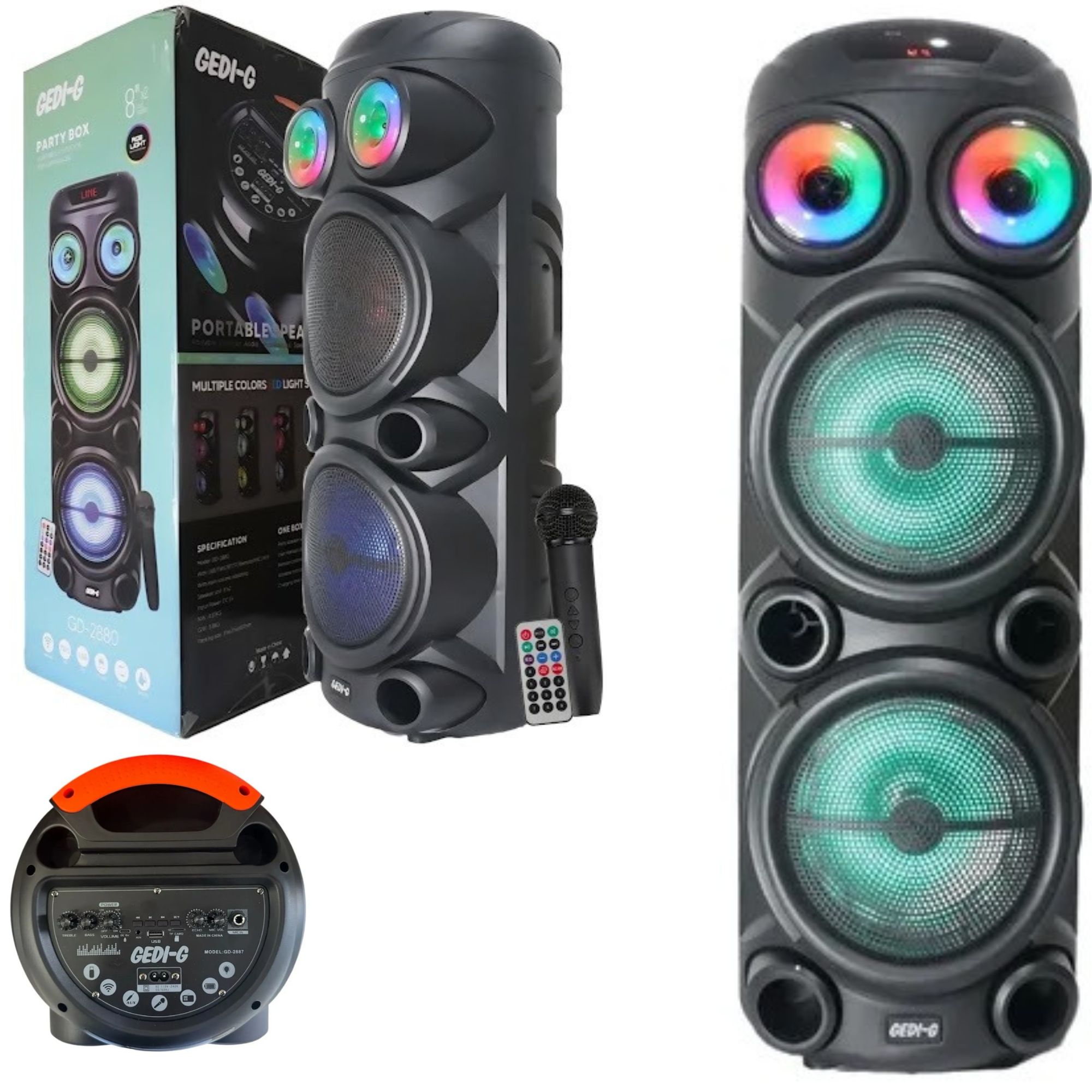 Torre De Sonido Para Fiestas Parlante Para Fiestas Karaoké 8¨ X2