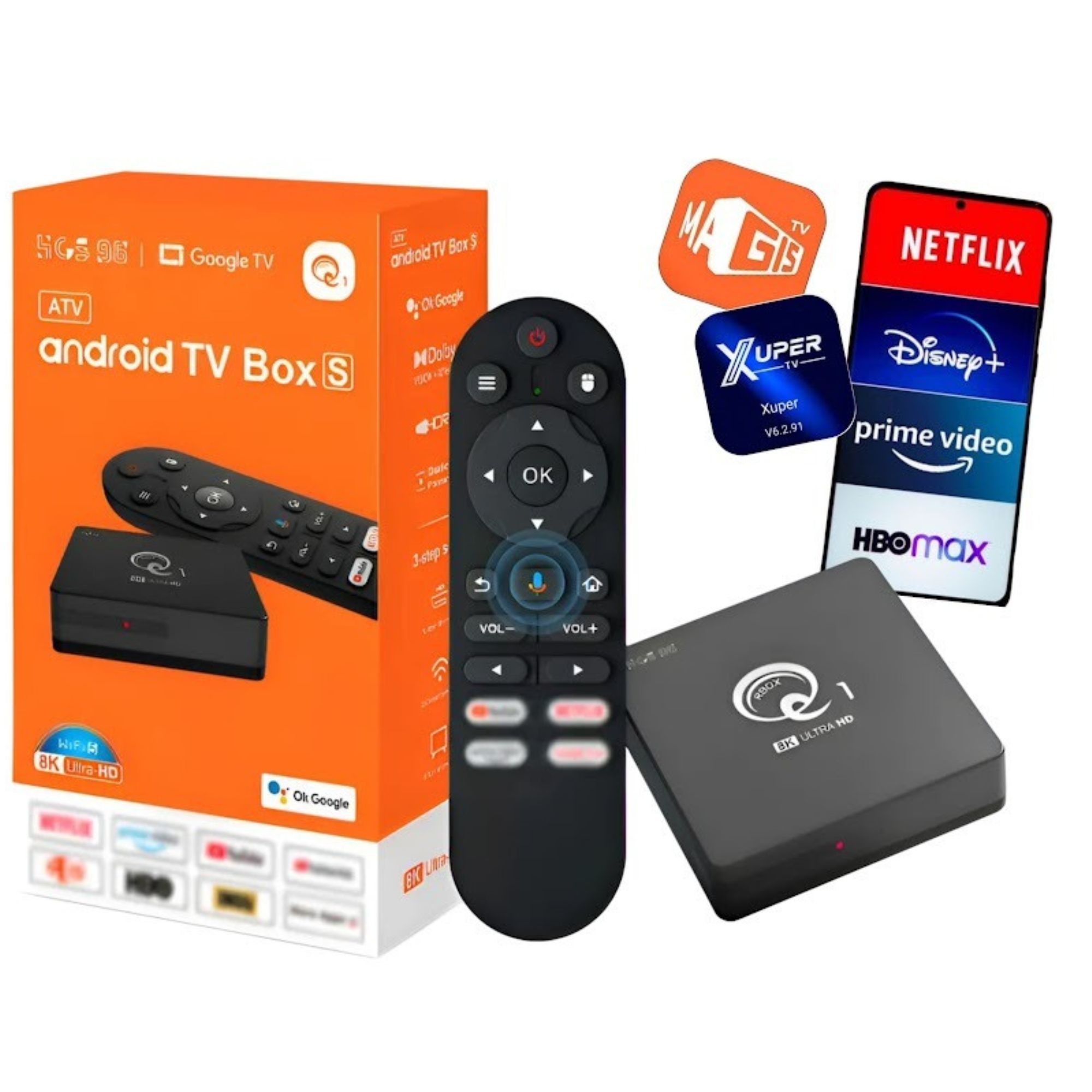 Convertidor Smart Tv 4K Box Convertidor Android Tv 4RAM 32GB Todas Aplicaciones