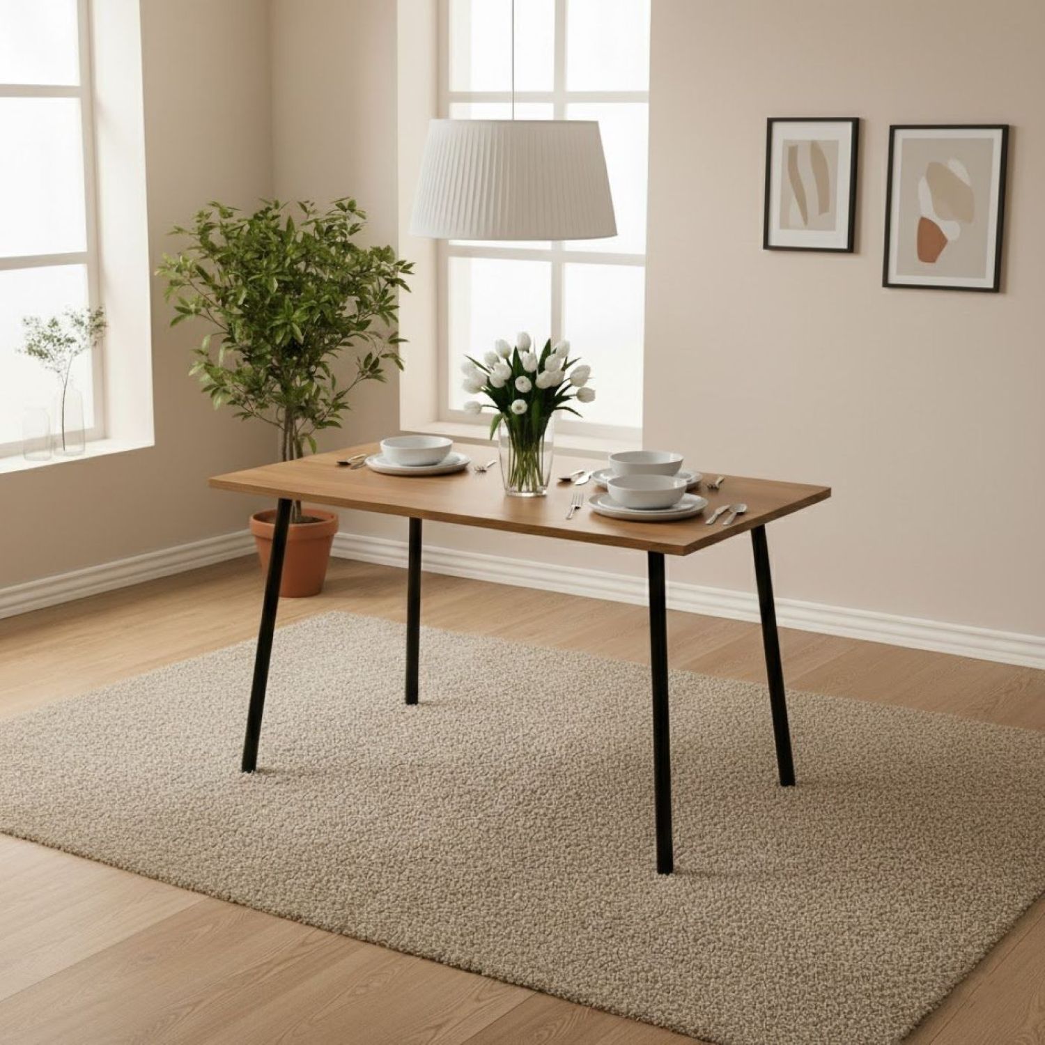 Mesa de comedor Rectangular 4p (75x110x70cm) Macula
