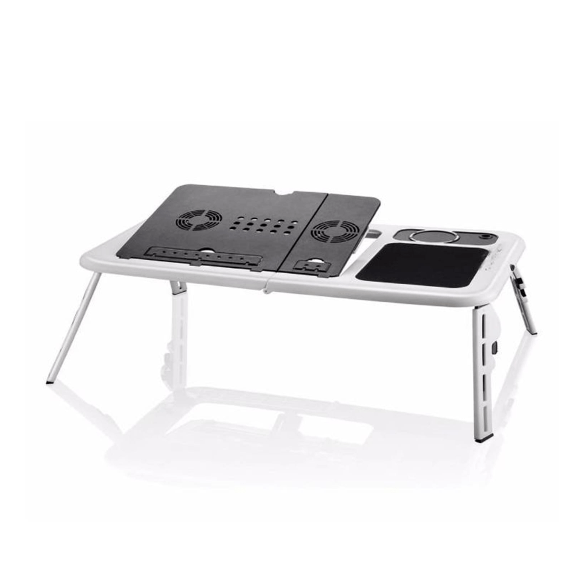 Mesa Portatil Computador Plegable Ajustable Ventiladores Integrados Soporte Taza Espacio Mouse