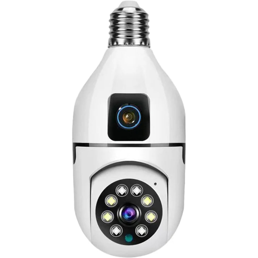 Camara Bombillo WiFi 360° Doble Funcion Seguridad Exterior Video