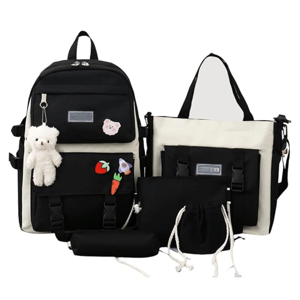 5 Mochilas Escolares Niños Maleta Salidas Bolso Materiales Duraderos