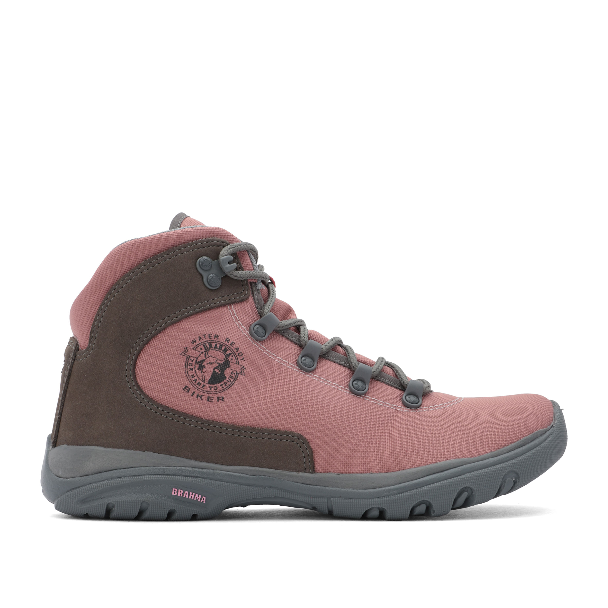 Botas Trekking Mujer Brahma Om1779 Gris Rosado