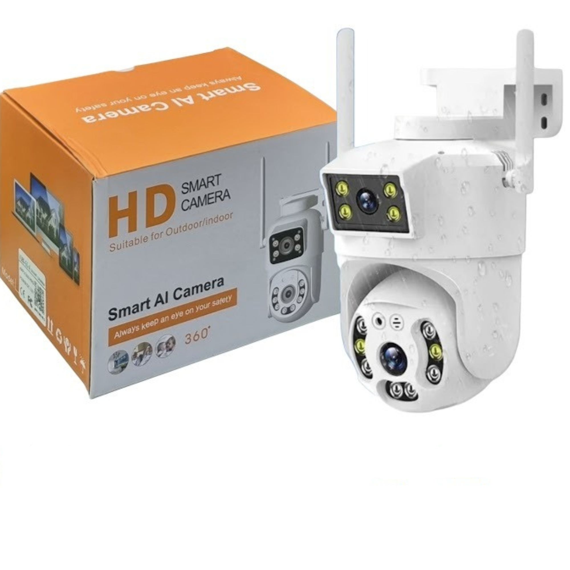 Camara Vigilancia 2 Camaras 360 Grados Camara De Vigilancia Vision Nocturna FULL HD