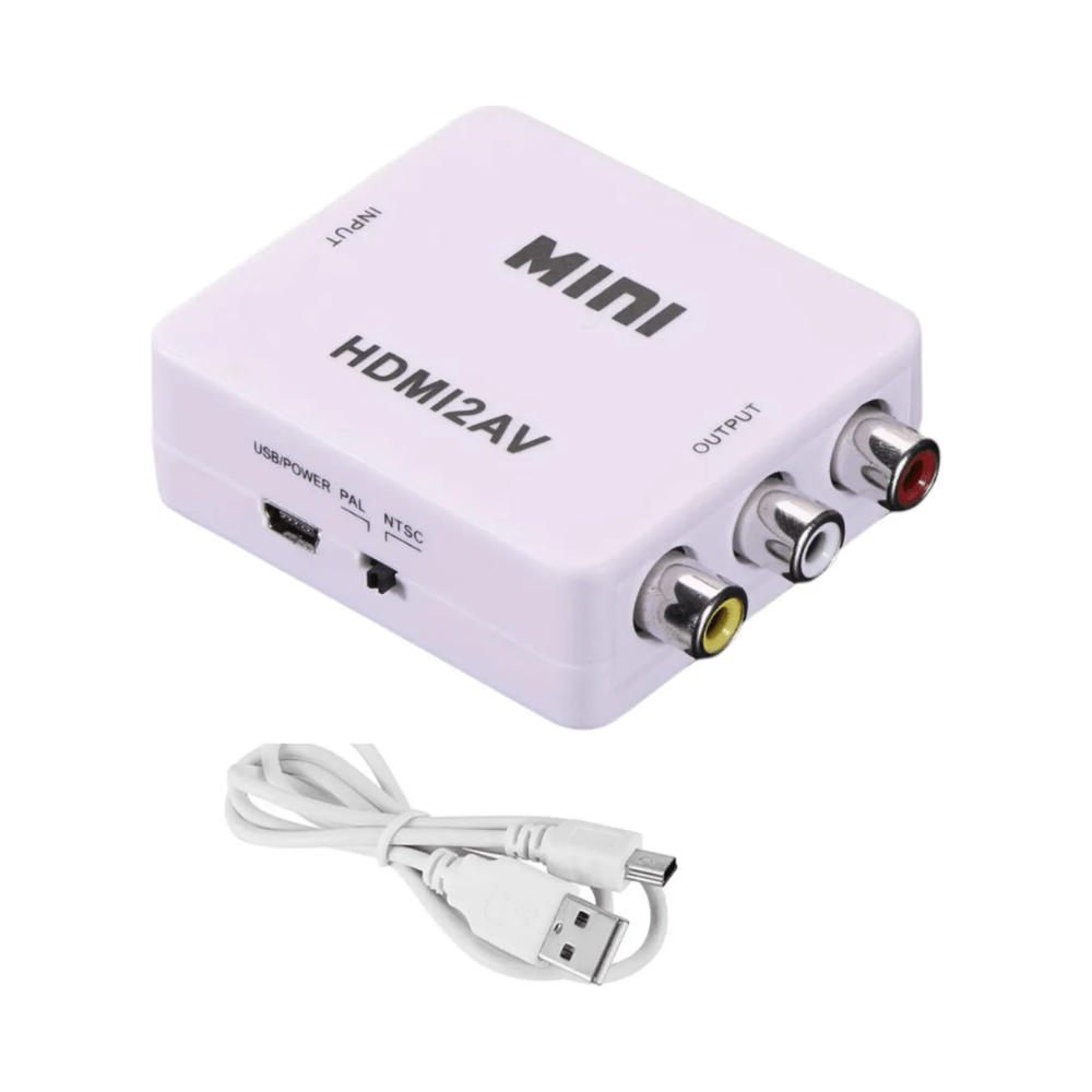 Convertidor Hdmi Av Adaptador Señal Video Audio Compatibilidad Televisores Consolas Dispositivo Multimedia