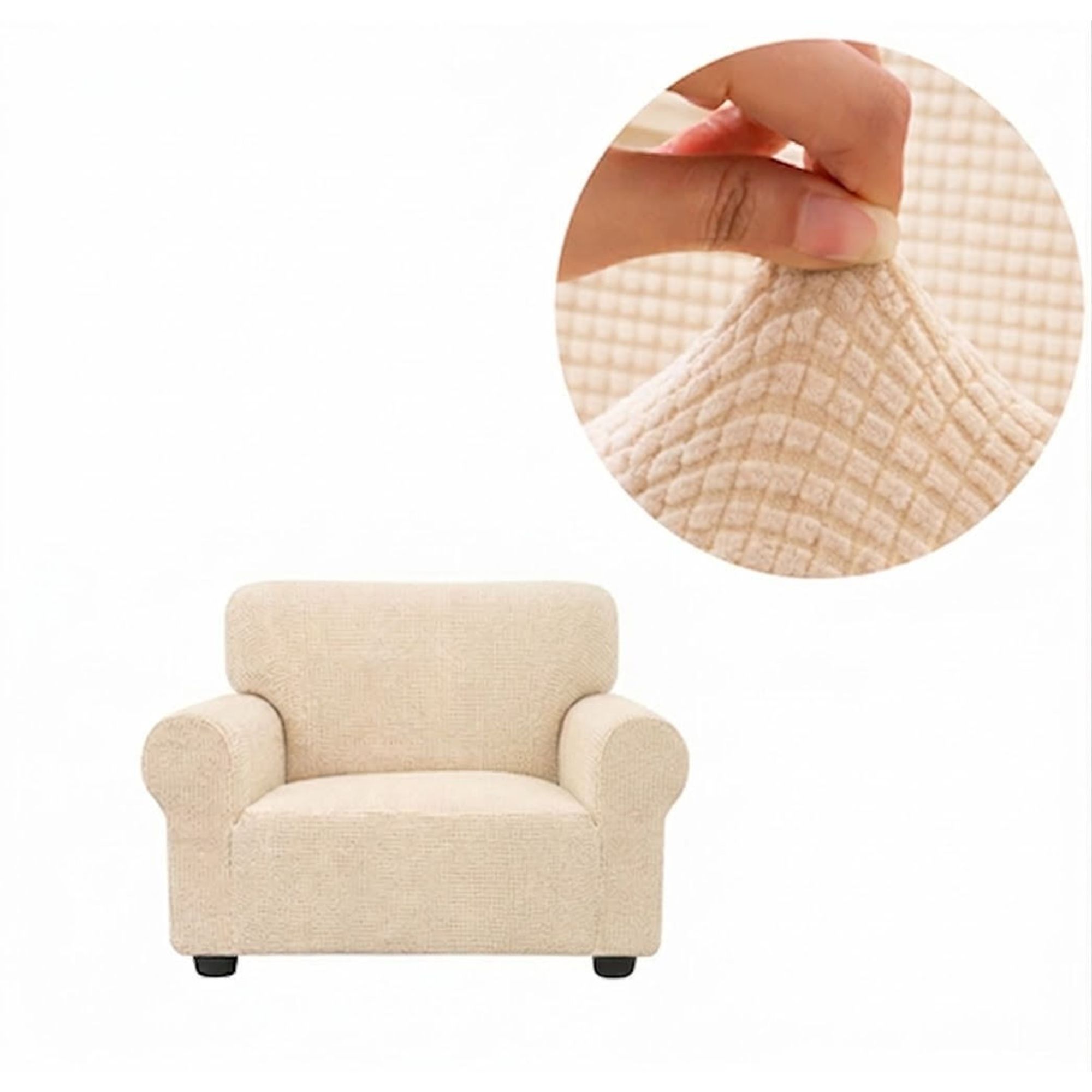 Cubre Sofa Funda Elastica Universal Ajustable 120cmX80cm Beige
