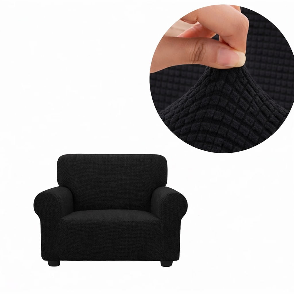 Cubre Sofa Funda Elastica Universal Ajustable 120cmX80cm Negro