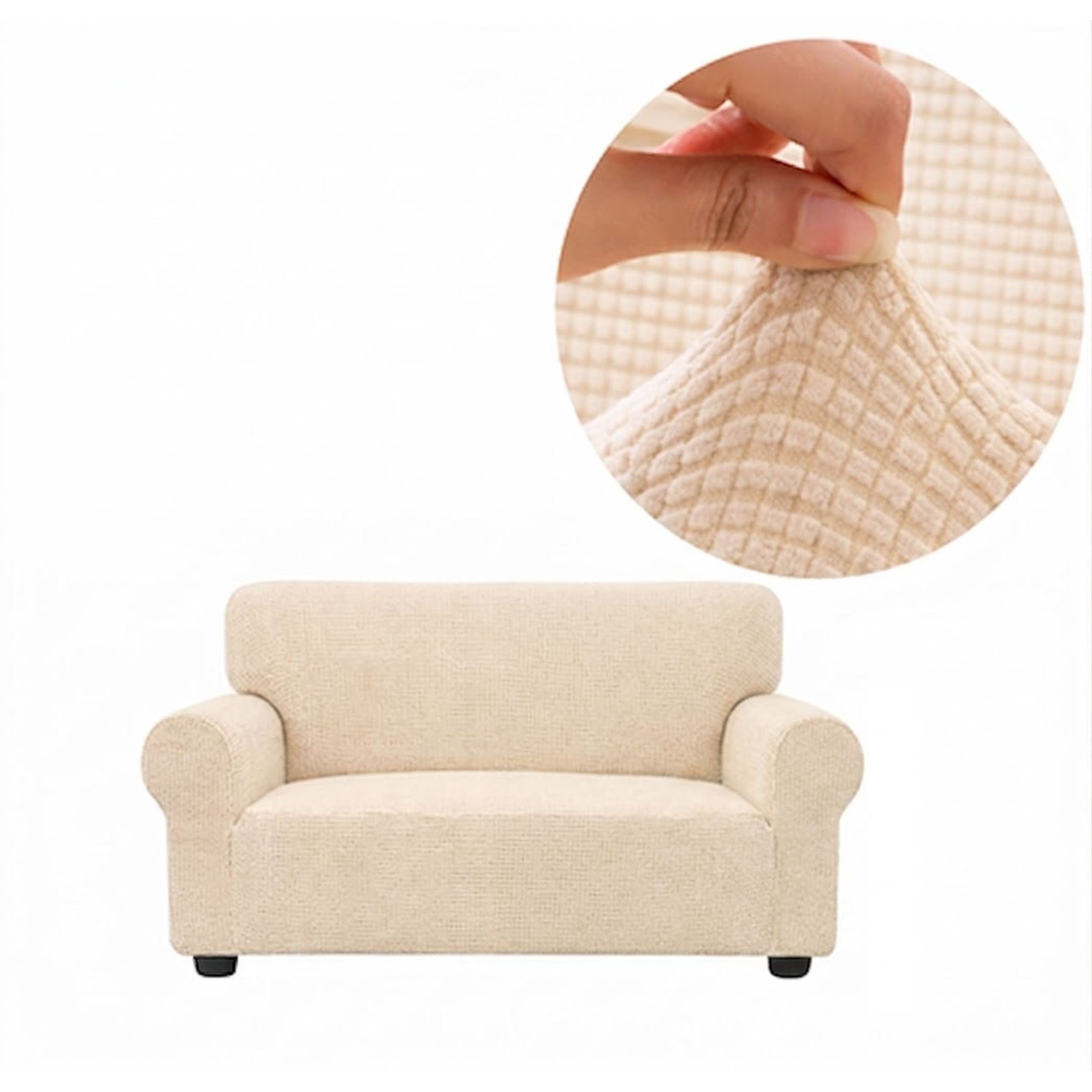Cubre Sofa Funda Elastica Universal Ajustable 130cmX110cm Beige