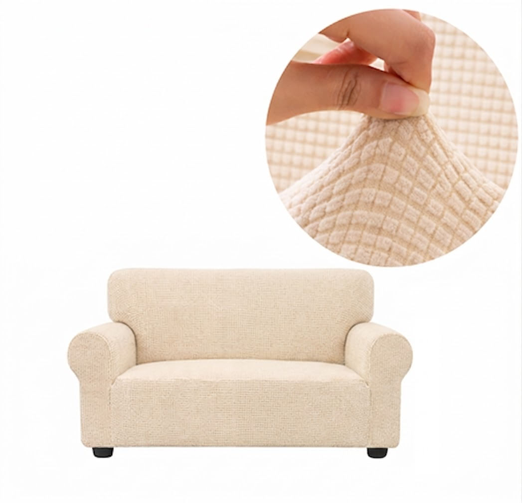Cubre Sofa Funda Elastica Universal Ajustable 130cmX110cm Beige