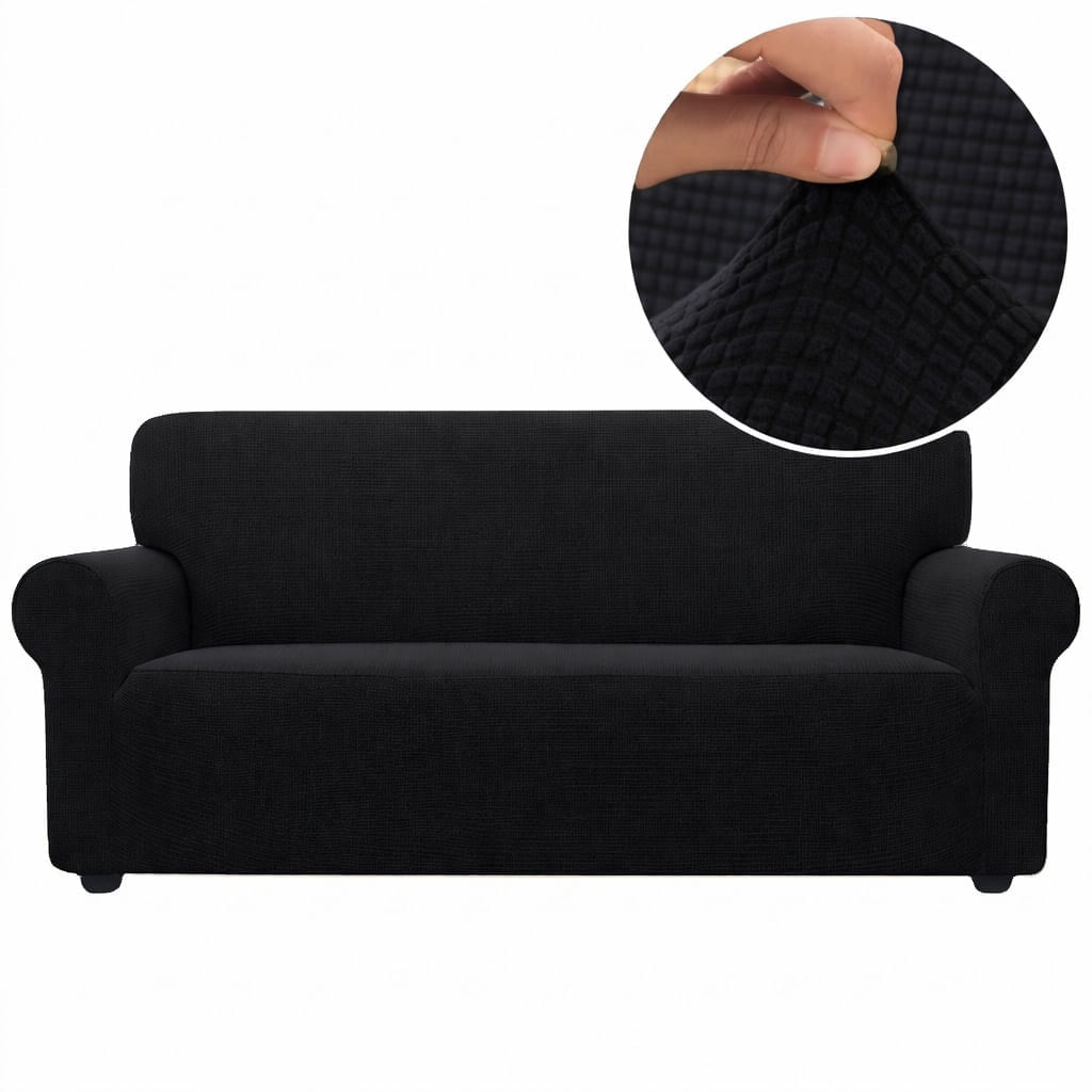 Cubre Sofa Funda Elastica Universal Ajustable 170cmX130cm Negro