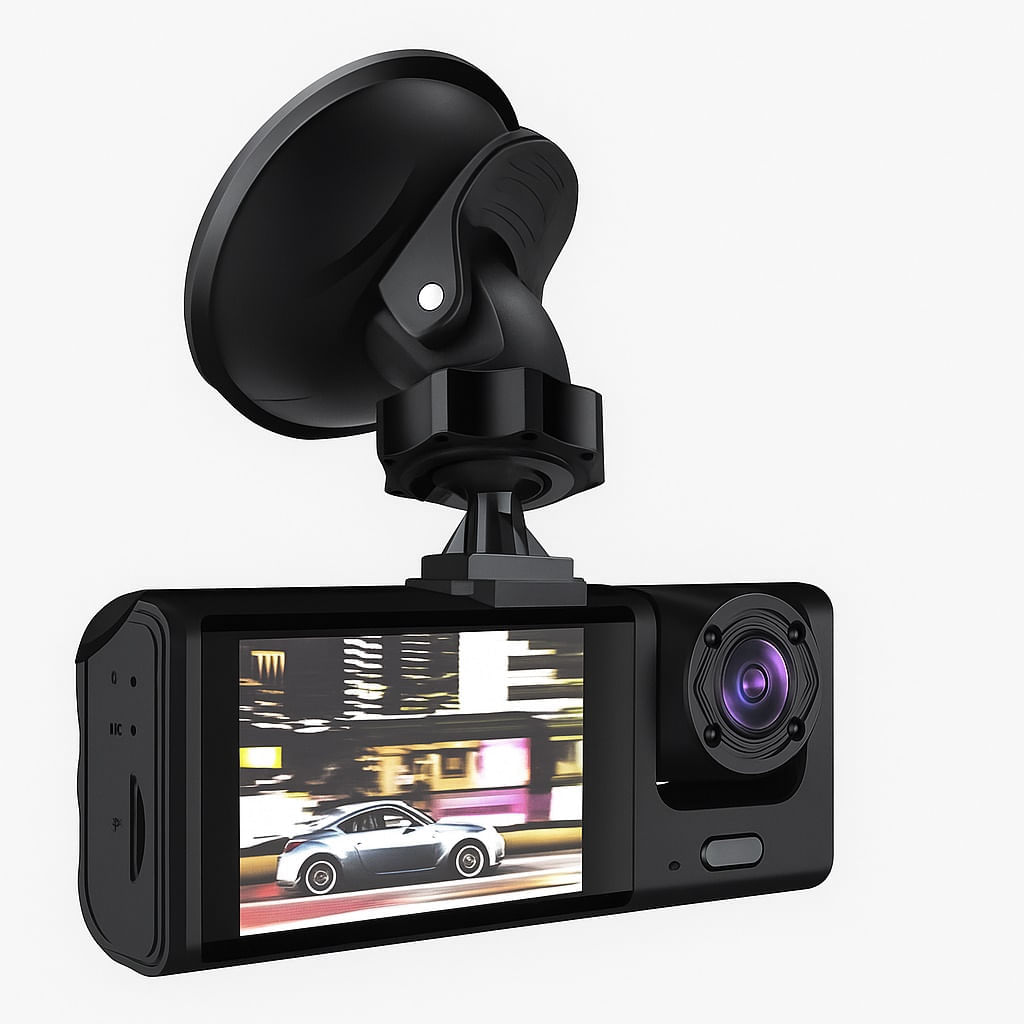 Camara Para Carro De 3 Lentes Dvr Wifi 1080p Hd Vision Nocturna