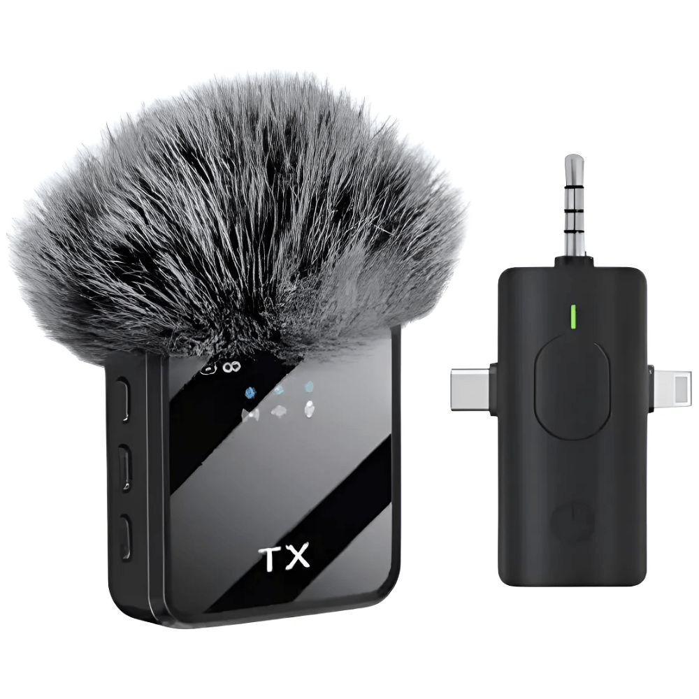 Microfono Inalambrico Recargable Transmision Audio Profesional Portatil