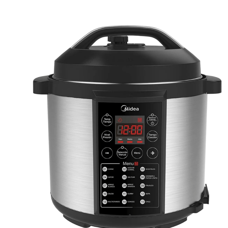 Olla de Presión Electrica MIDEA 6 Litros 15 Recetas Pre-Programadas