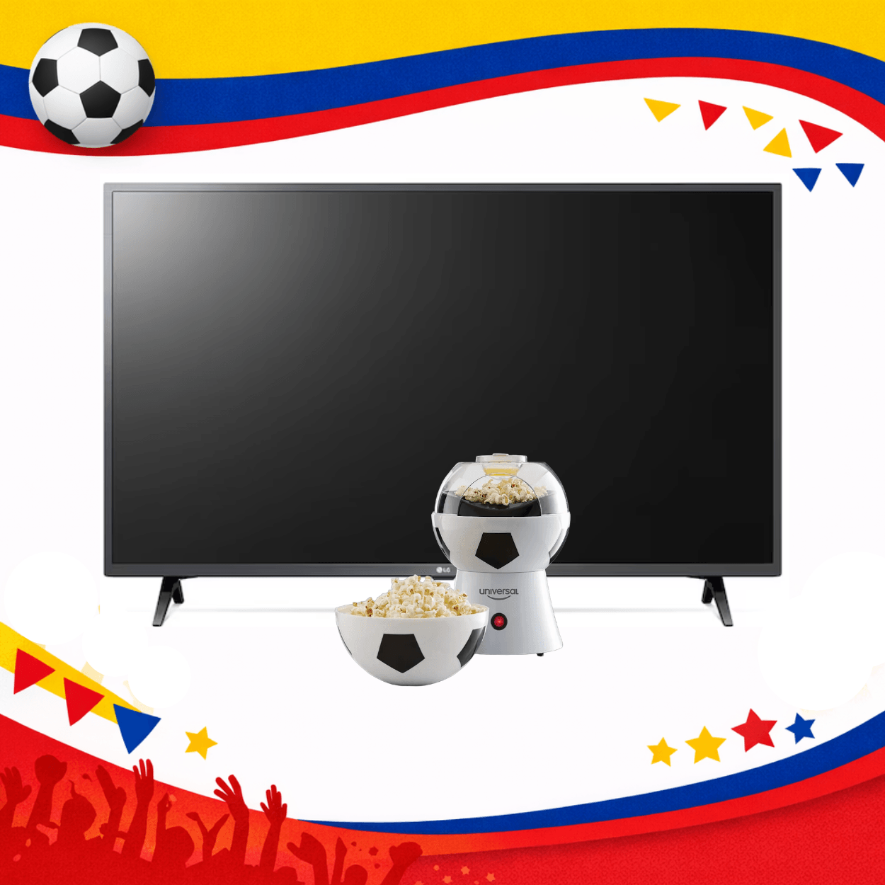 Combo Televisor LG 50 Pulgadas 4K UHD Smart TV UA75 + Crispetera Universal Balón L52020