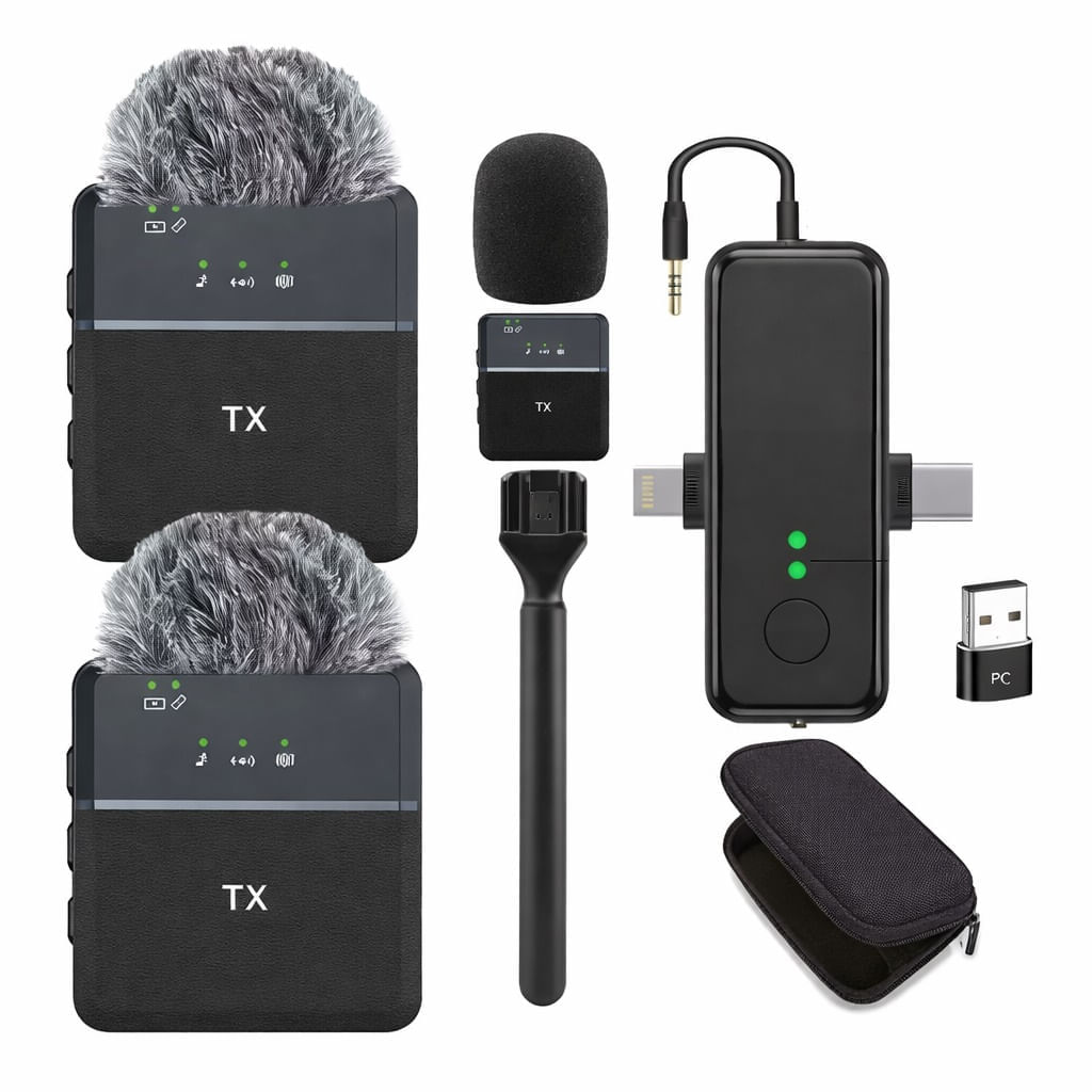 Micrófono de Solapa Inalámbrico Doble Sx31 PRO Iphone Tipo C